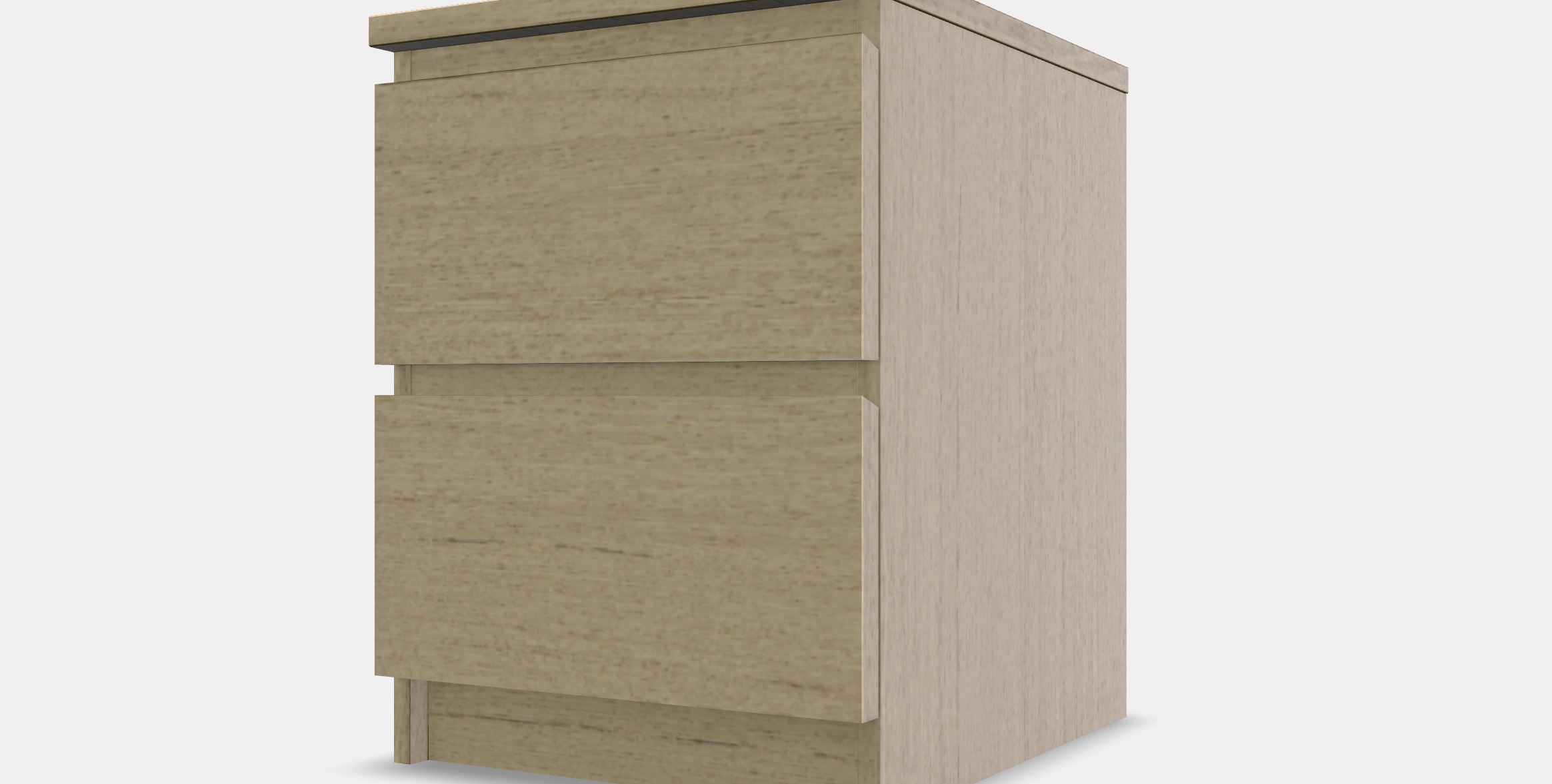 MALM Chest of 2 drawers Low-poly 3D model_13