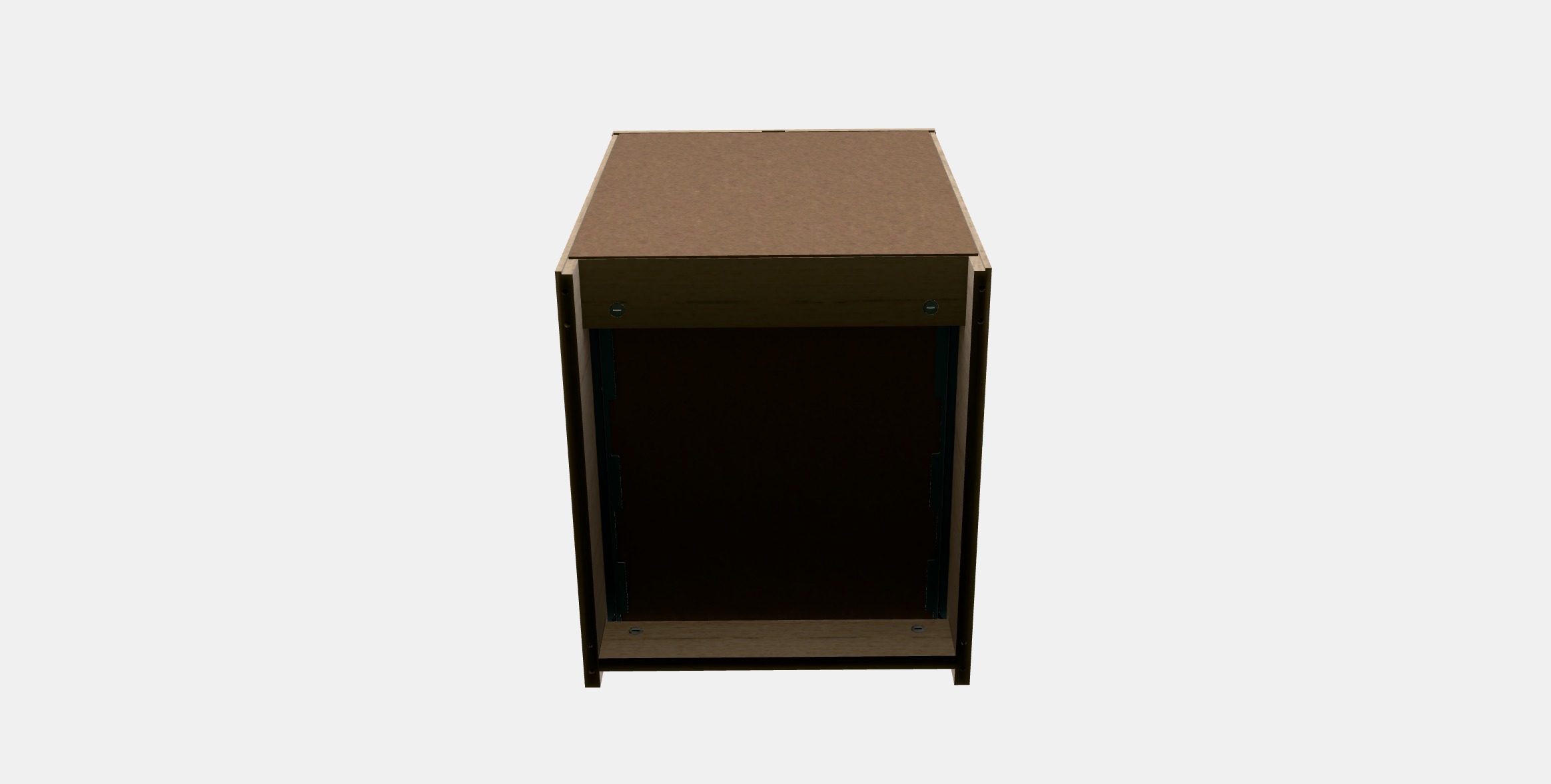 MALM Chest of 2 drawers Low-poly 3D model_9