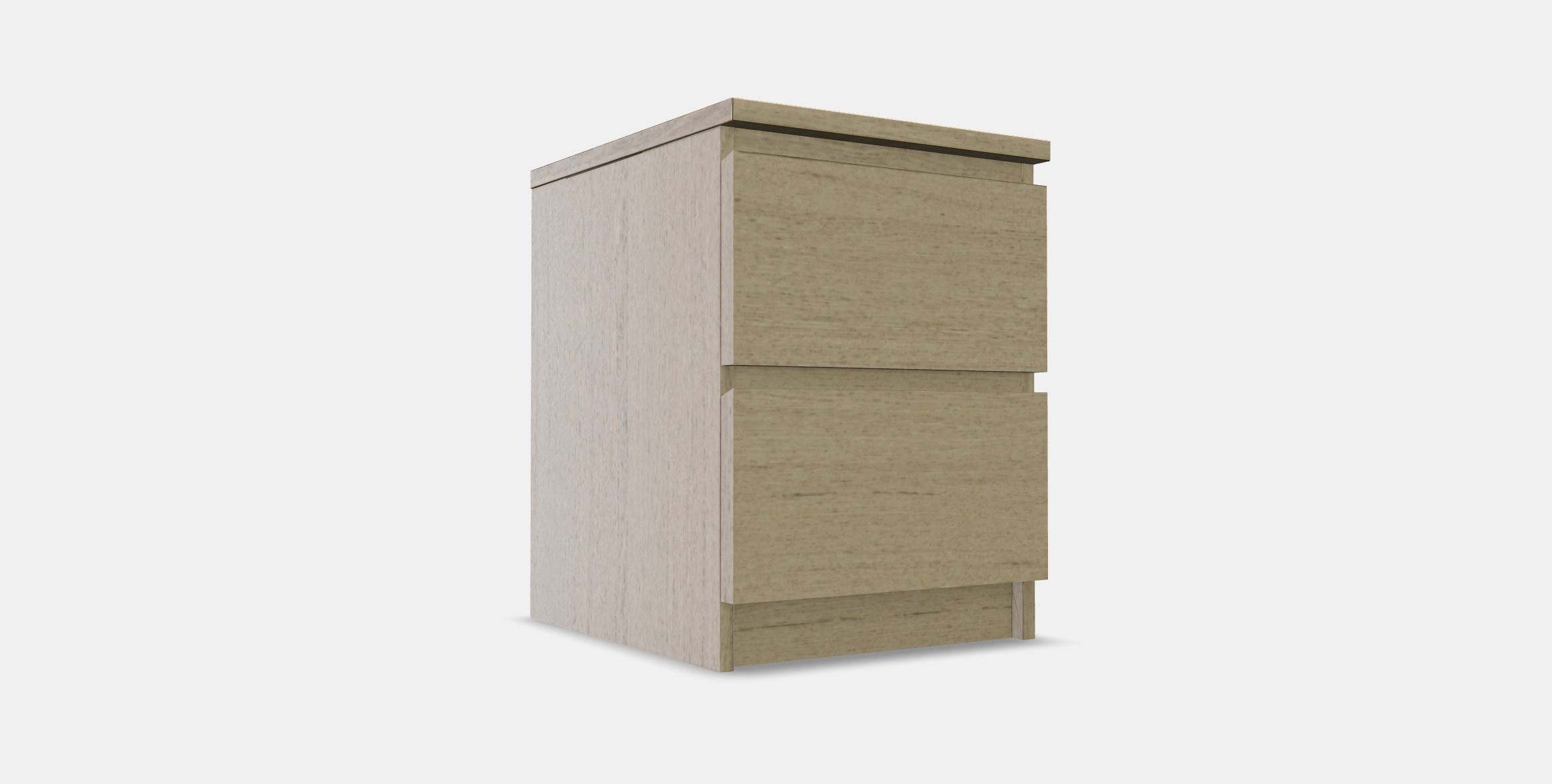 MALM Chest of 2 drawers Low-poly 3D model_2