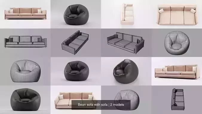 Bean sofa with sofa