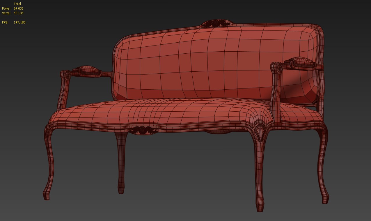 Sofa classic 3D model_5