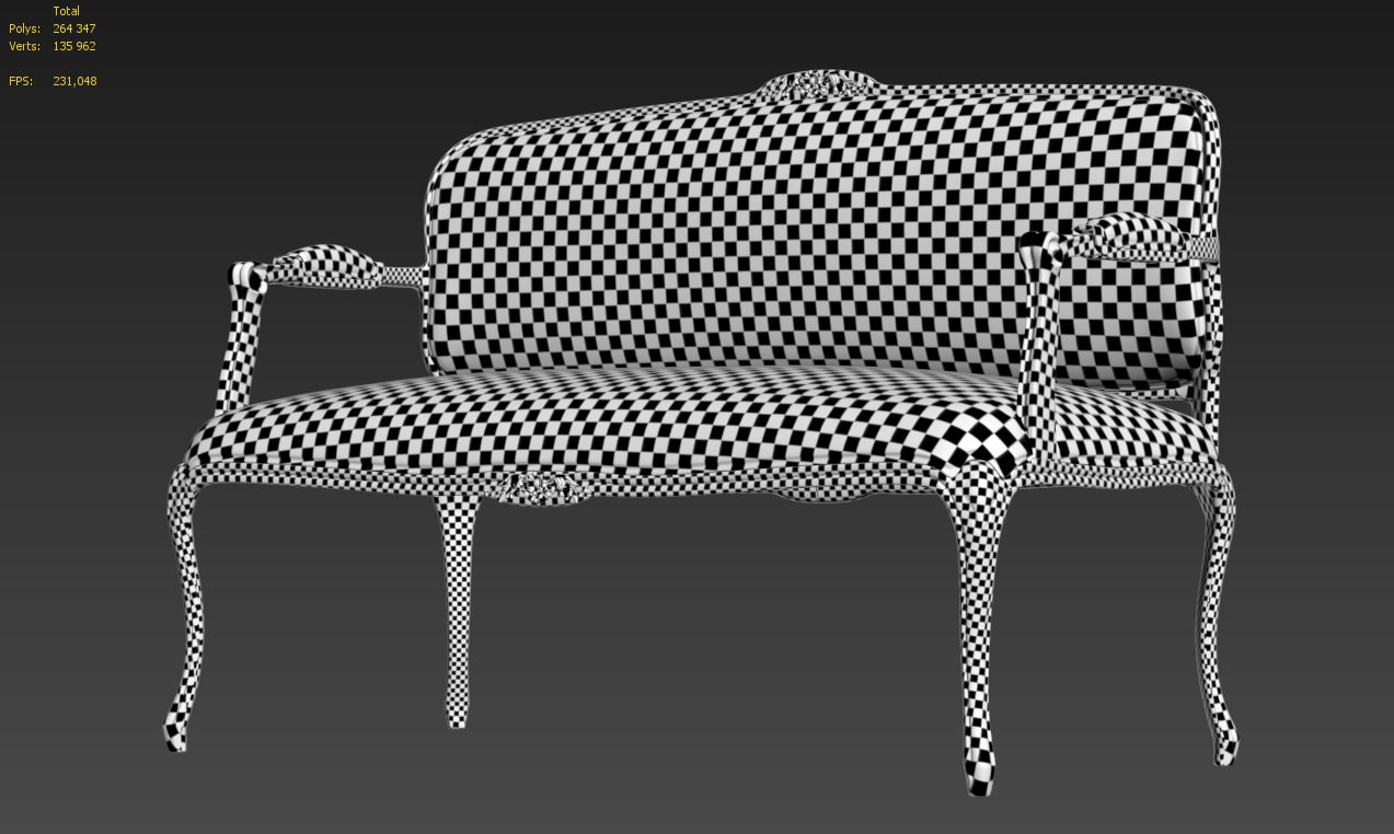 Sofa classic 3D model_8