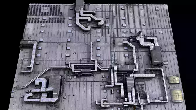 factory roof airvents vent-systems kitbash photogrammetry