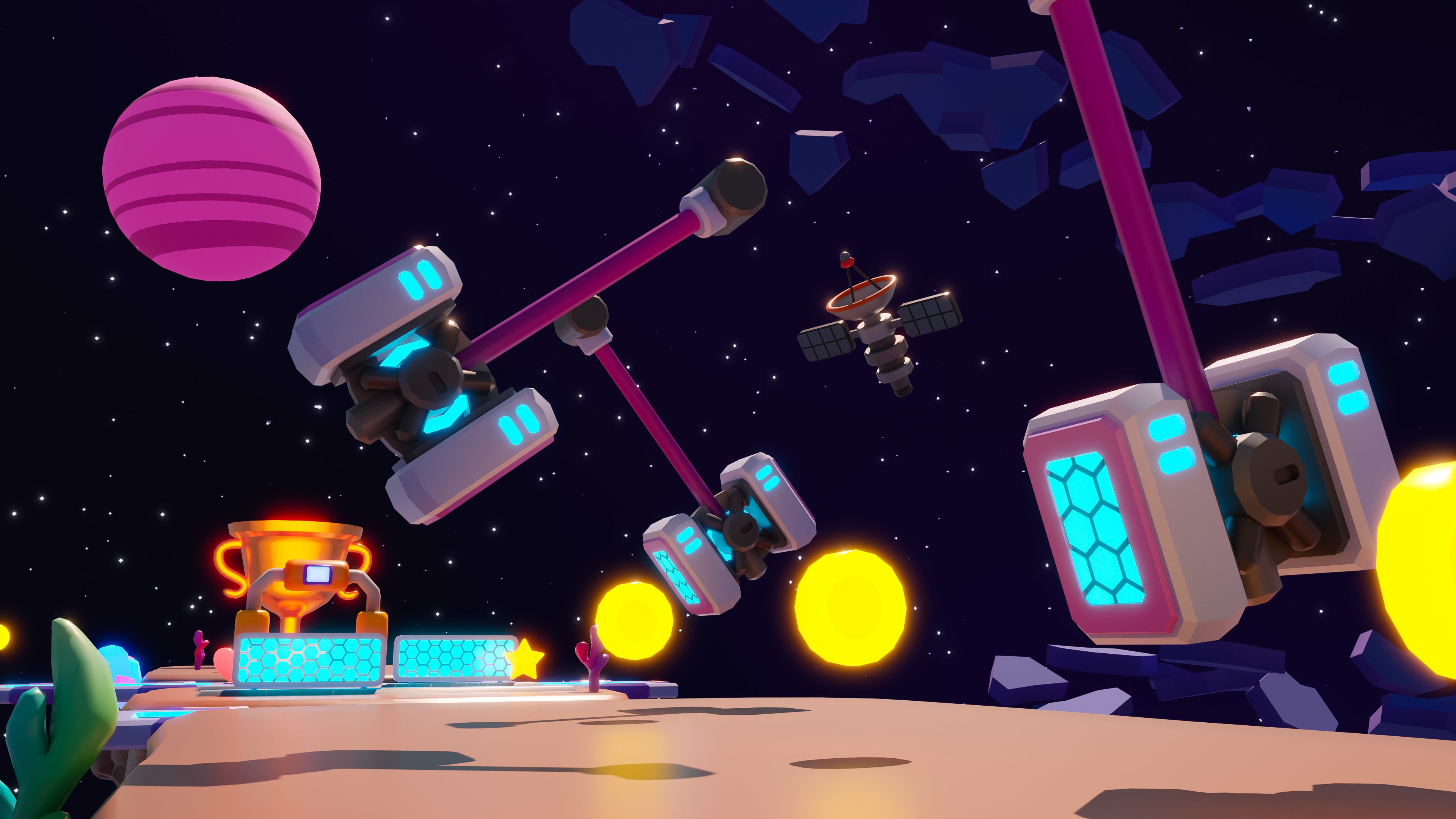 Platformer 11 Space Low-poly 3D model_14