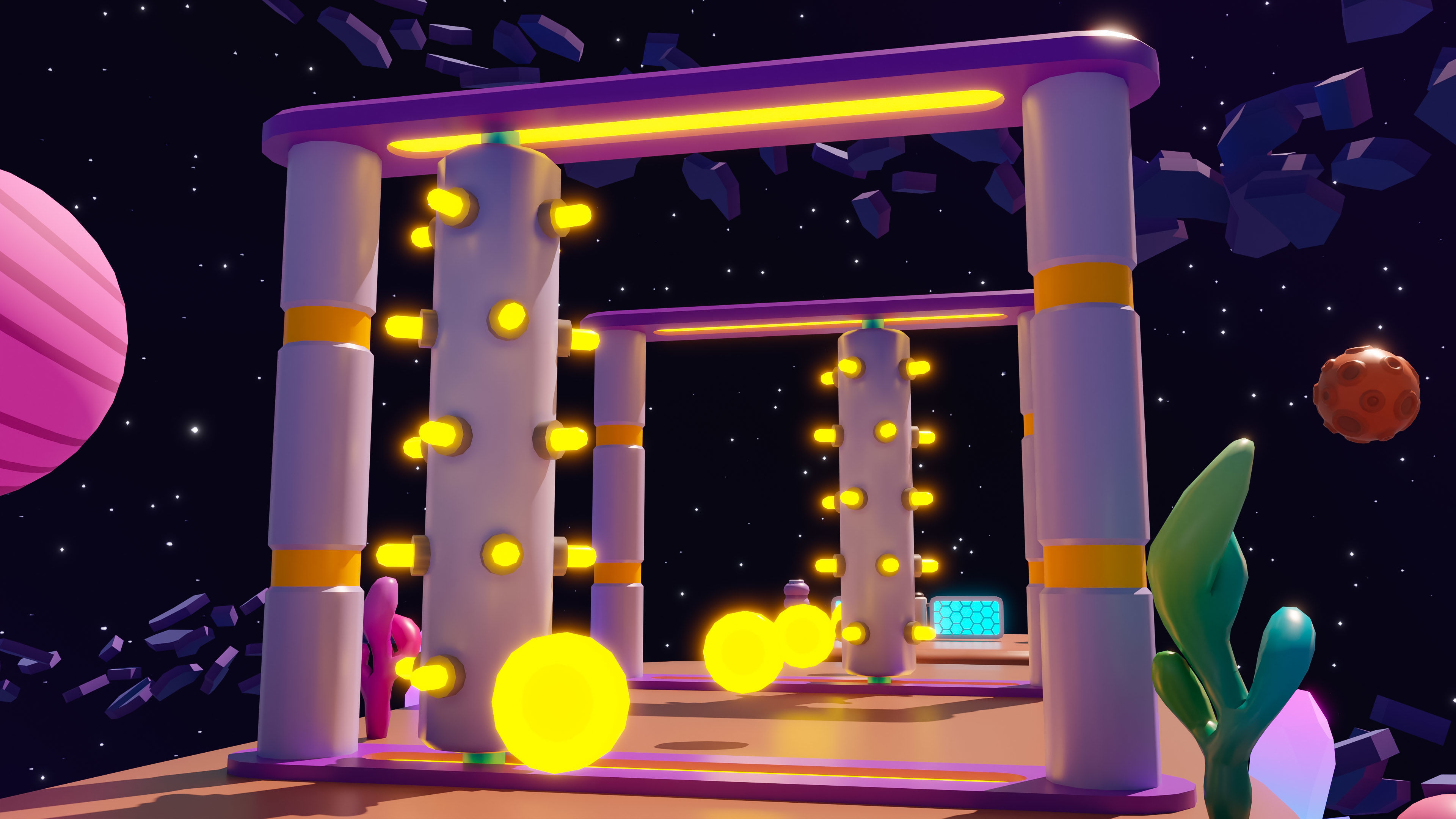 Platformer 11 Space Low-poly 3D model_8