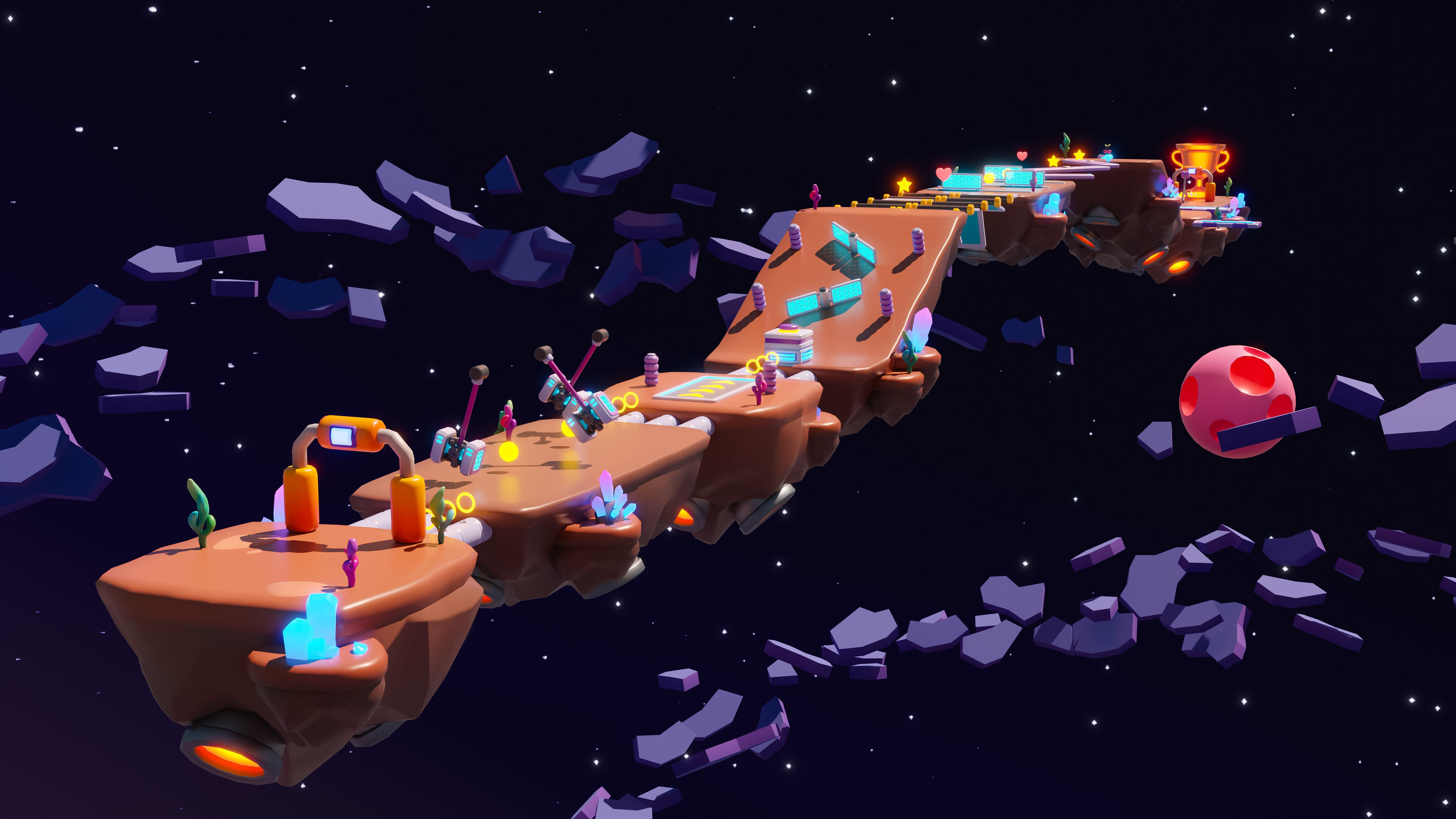 Platformer 11 Space Low-poly 3D model_25