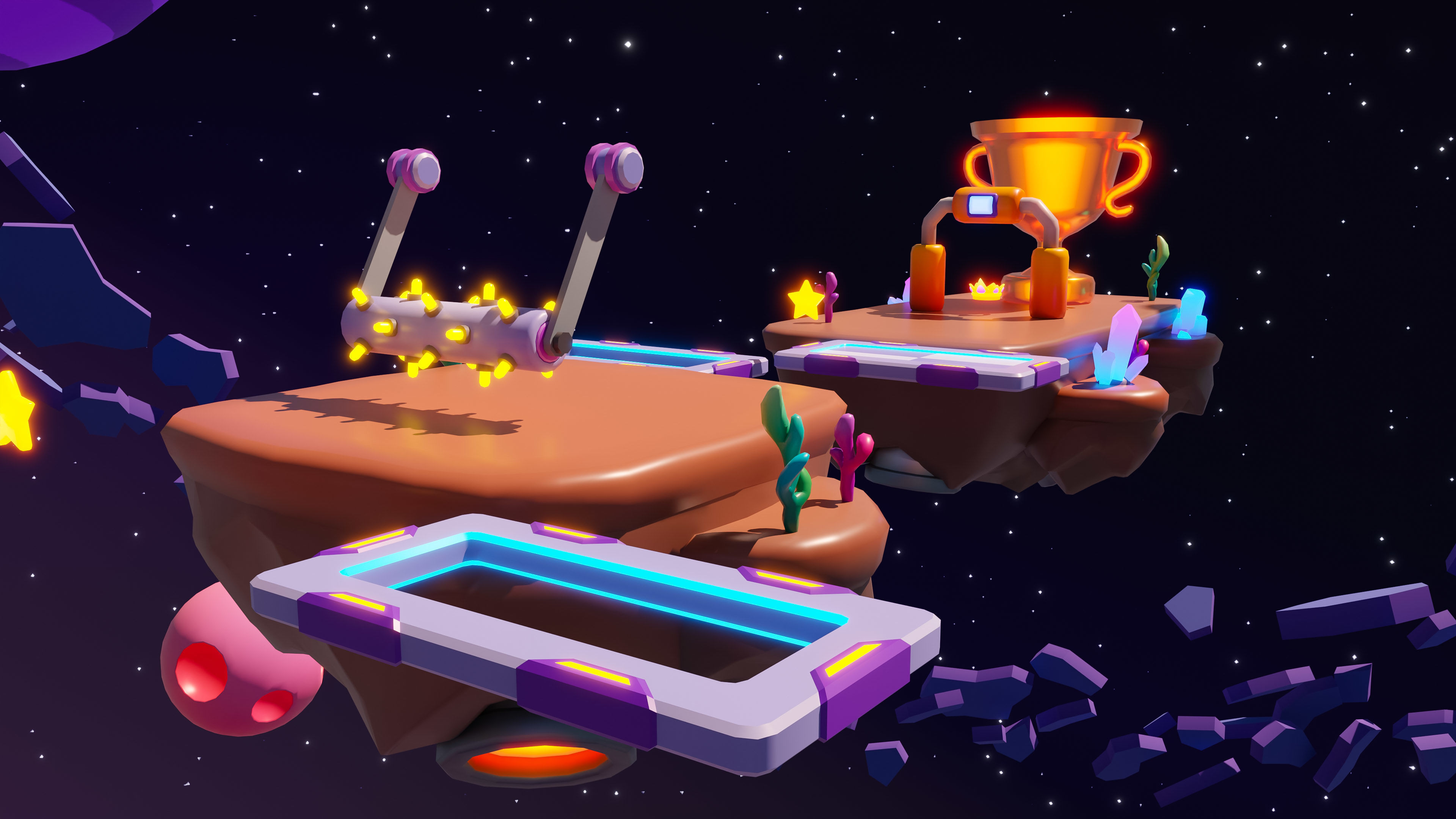 Platformer 11 Space Low-poly 3D model_33