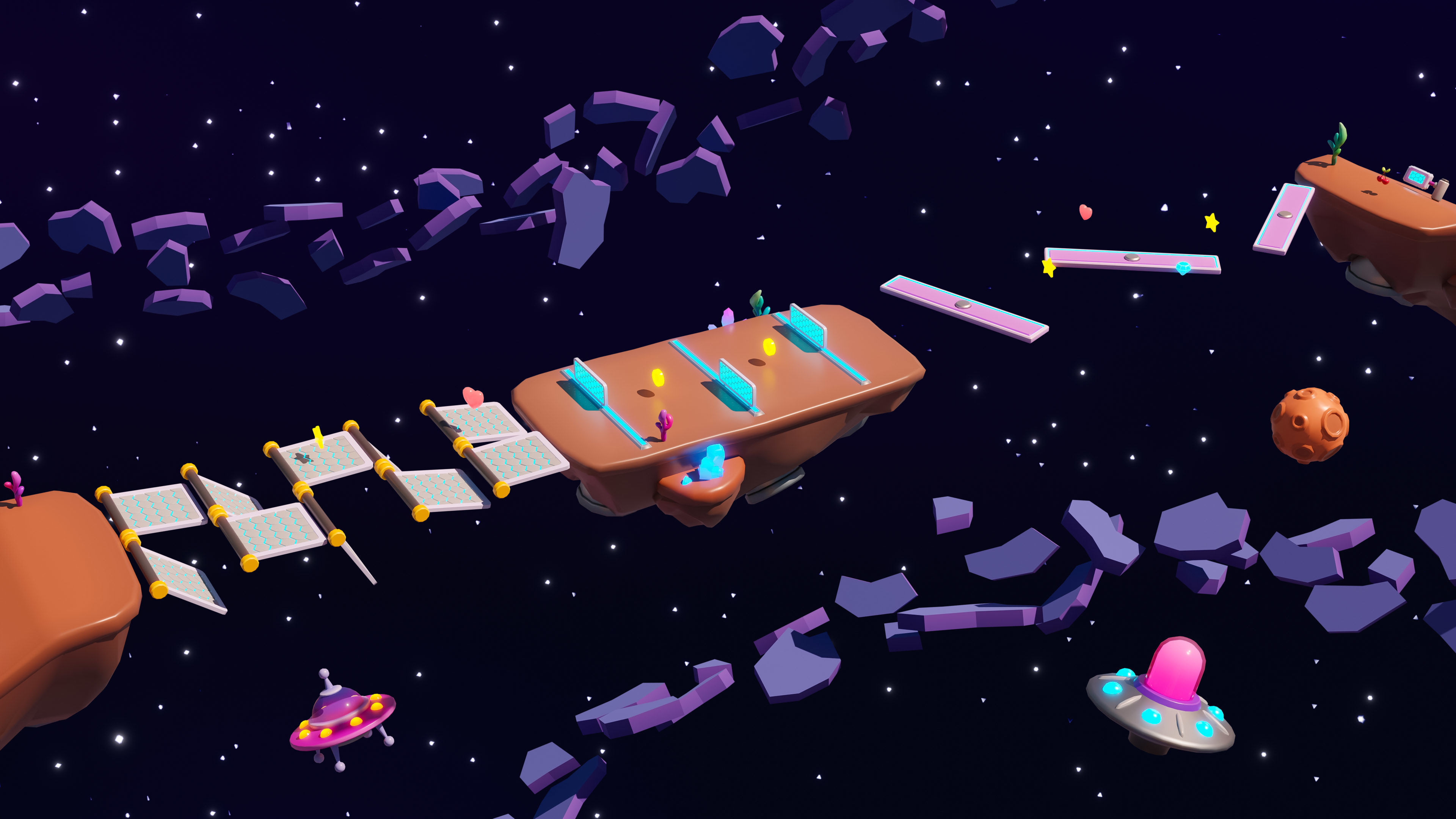 Platformer 11 Space Low-poly 3D model_27