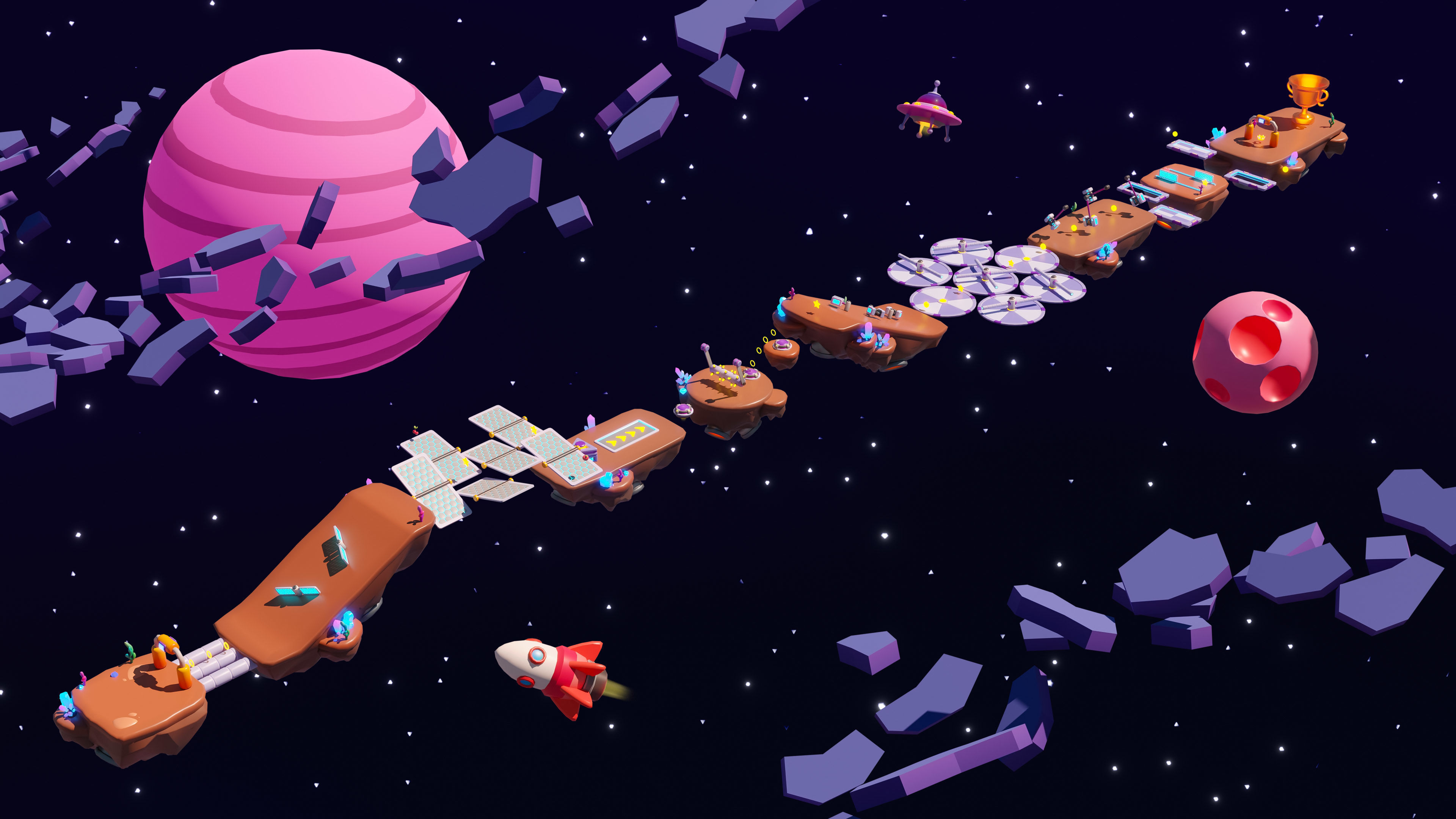 Platformer 11 Space Low-poly 3D model_4