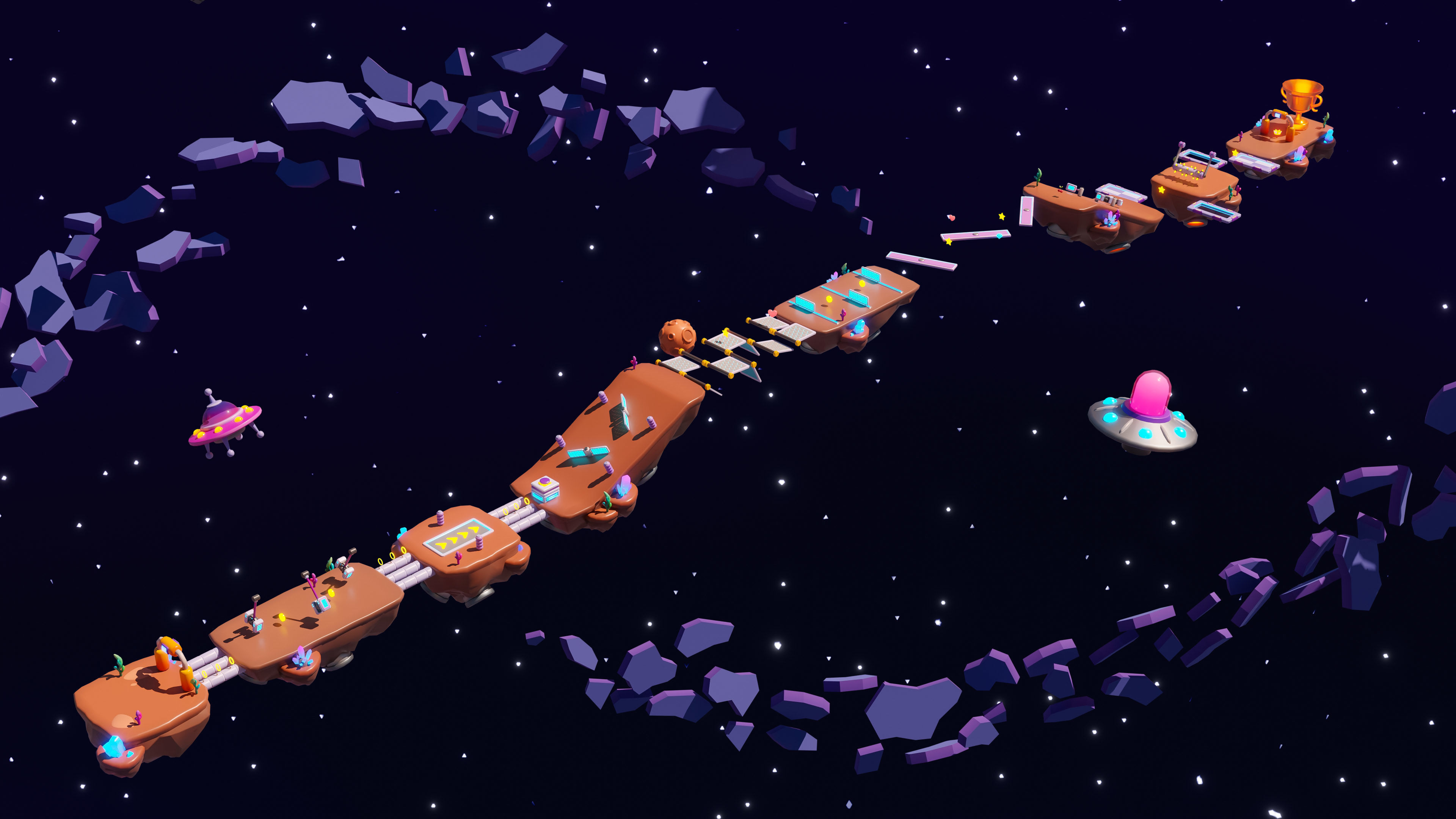 Platformer 11 Space Low-poly 3D model_24