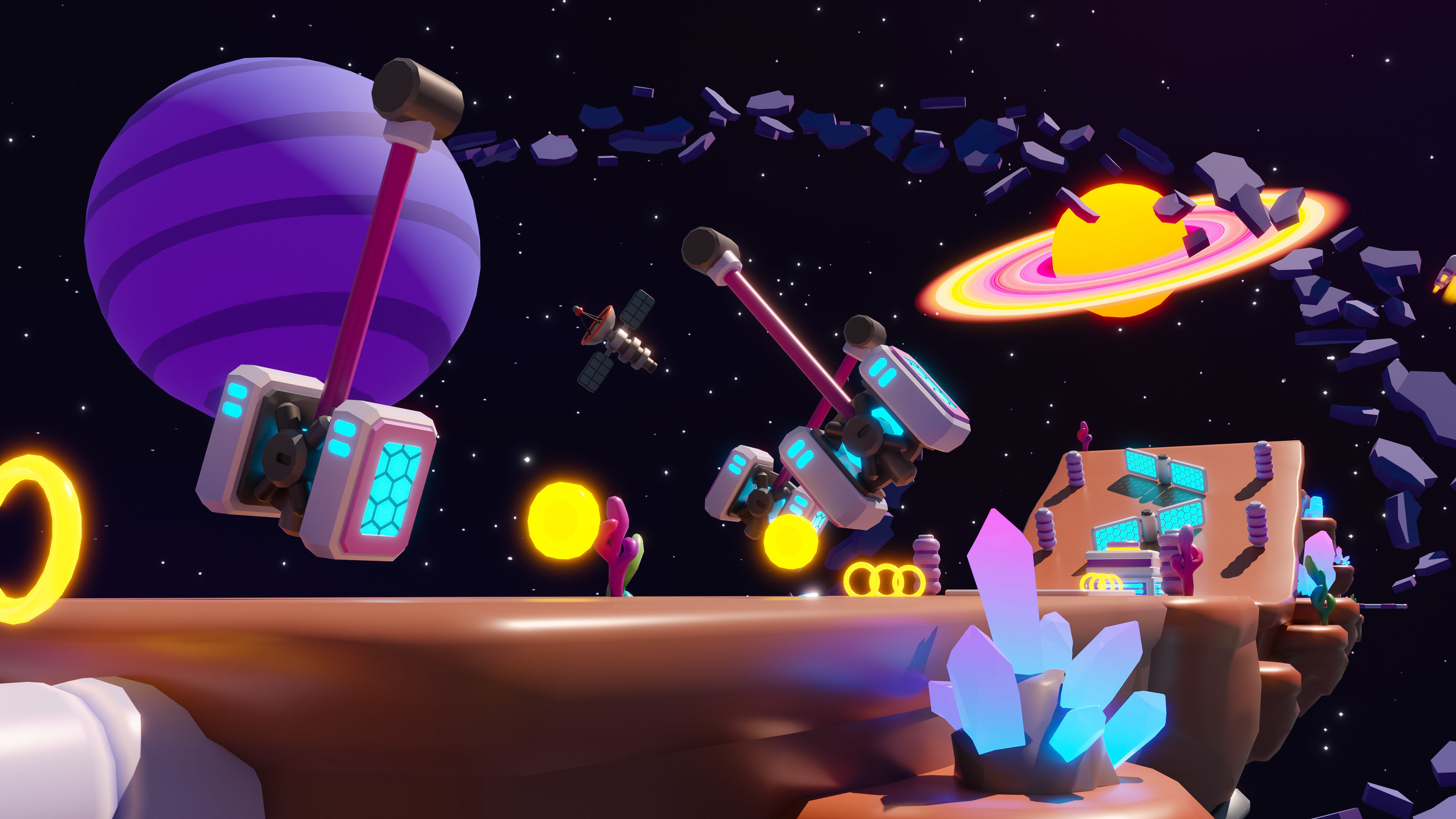 Platformer 11 Space Low-poly 3D model_30
