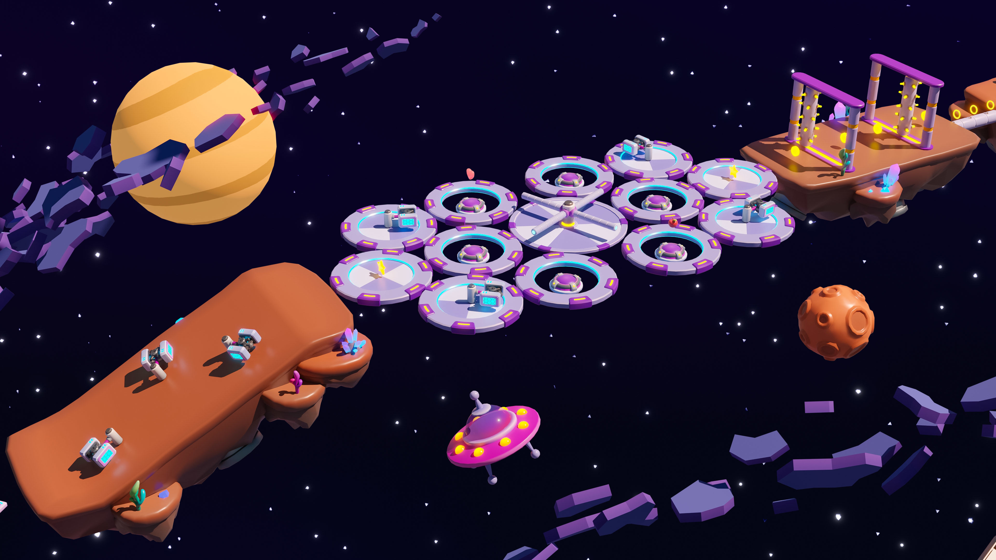 Platformer 11 Space Low-poly 3D model_18