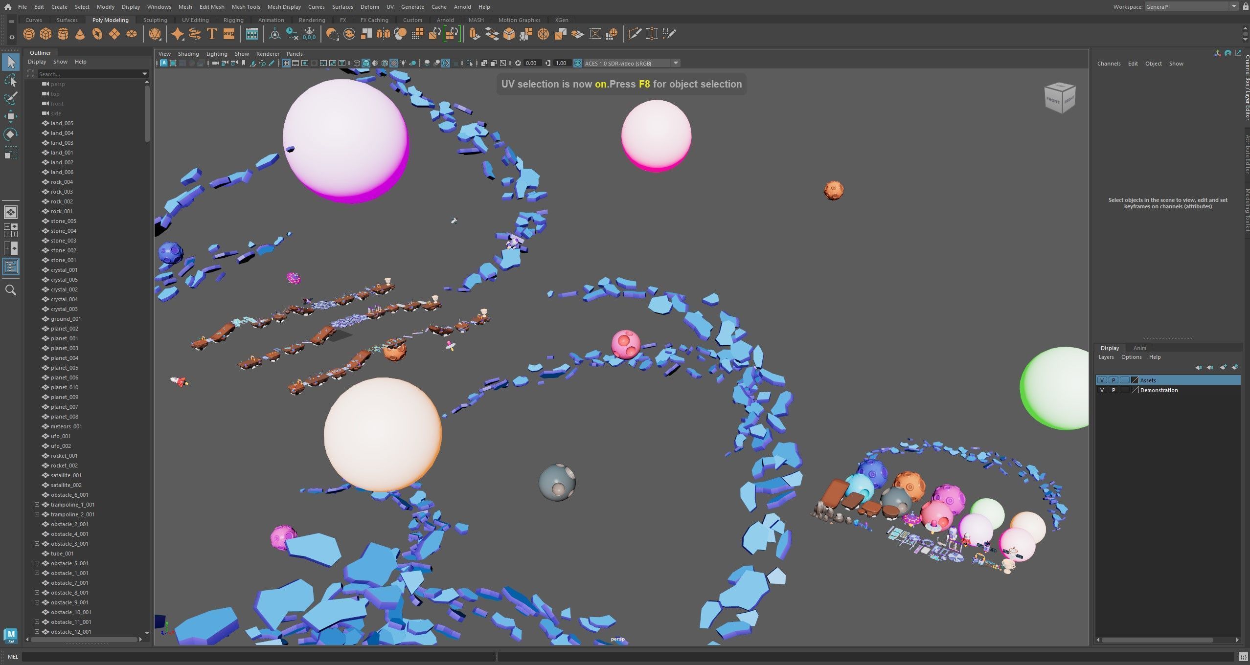Platformer 11 Space Low-poly 3D model_43