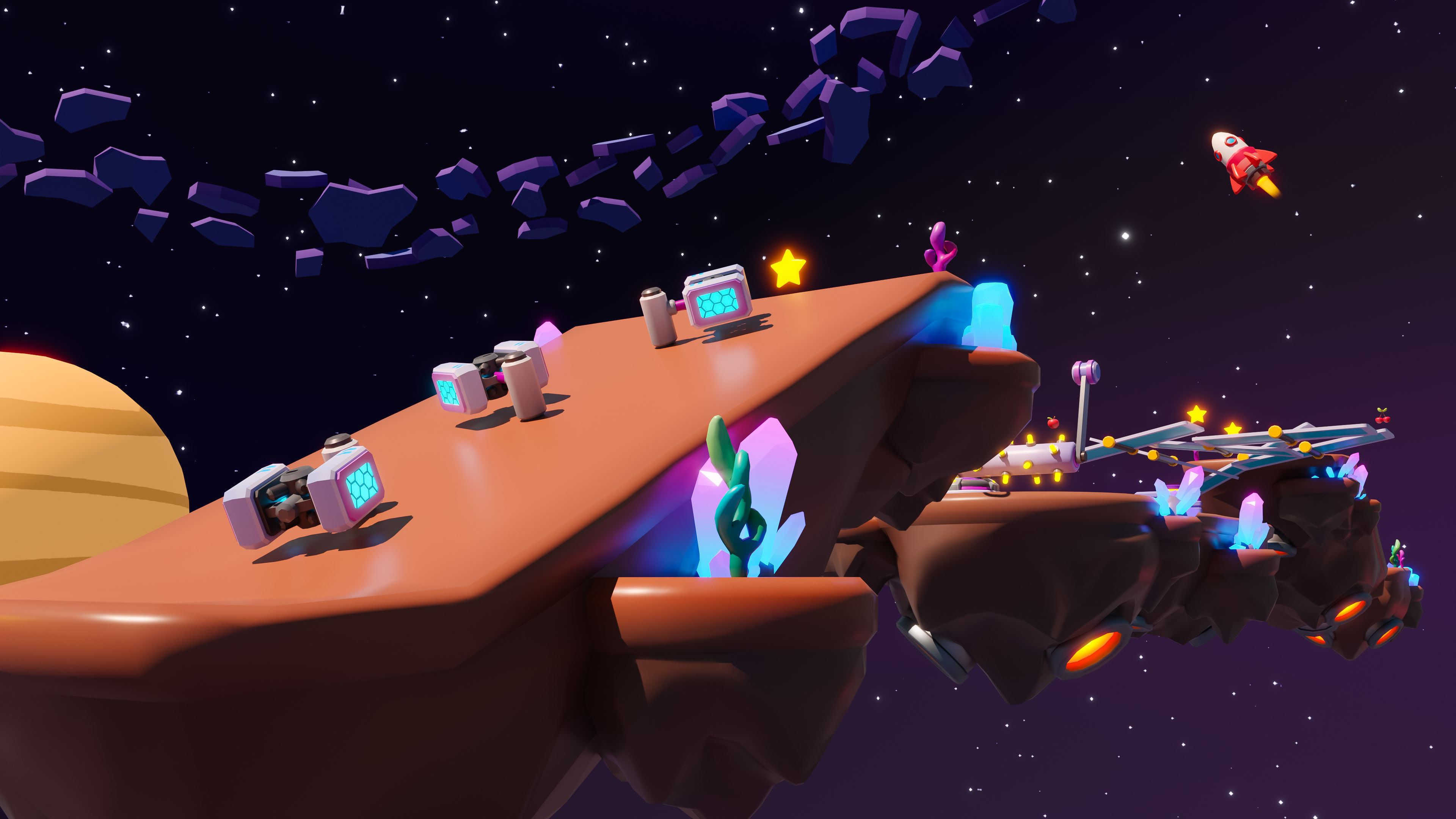 Platformer 11 Space Low-poly 3D model_13