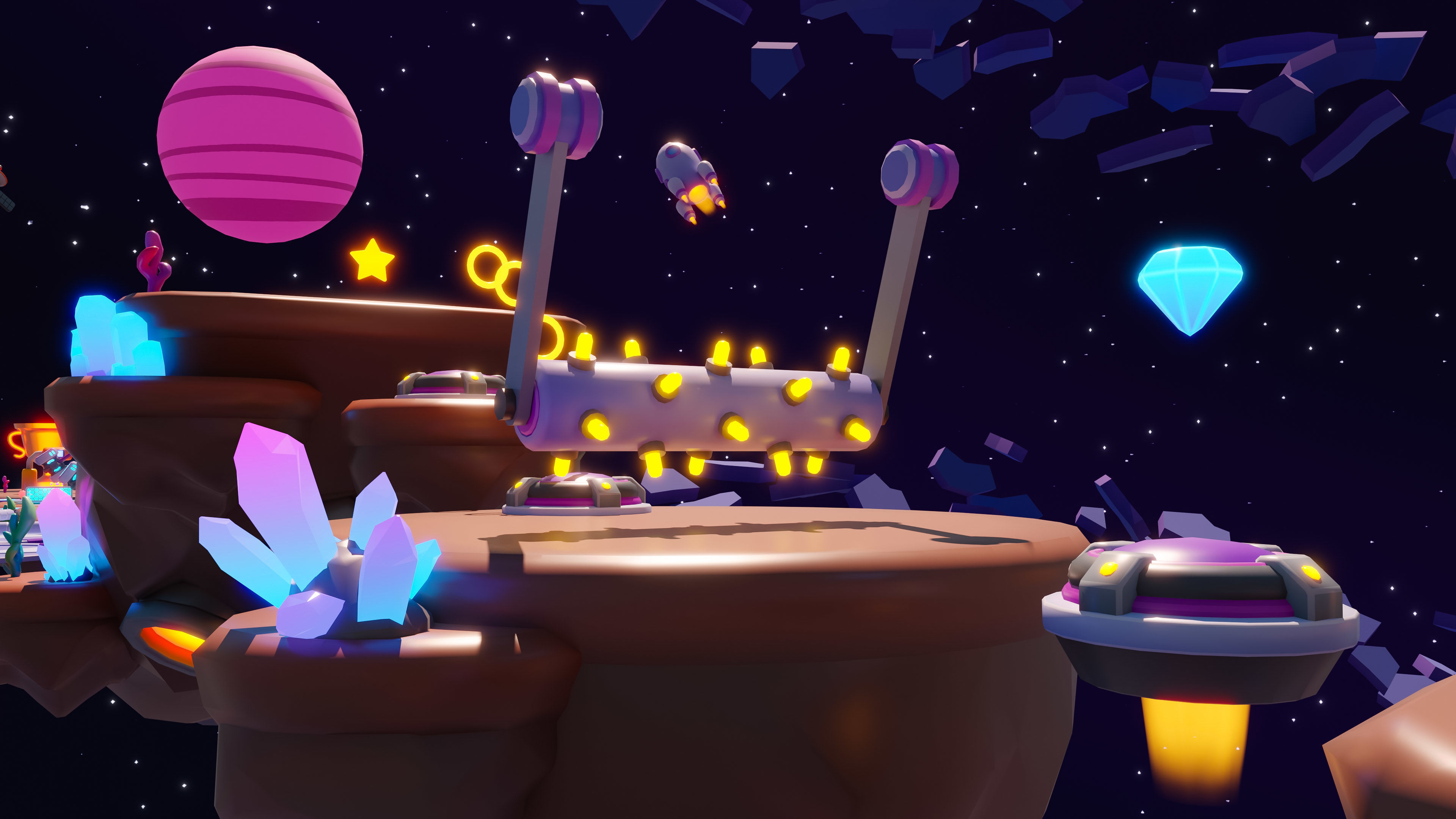 Platformer 11 Space Low-poly 3D model_5