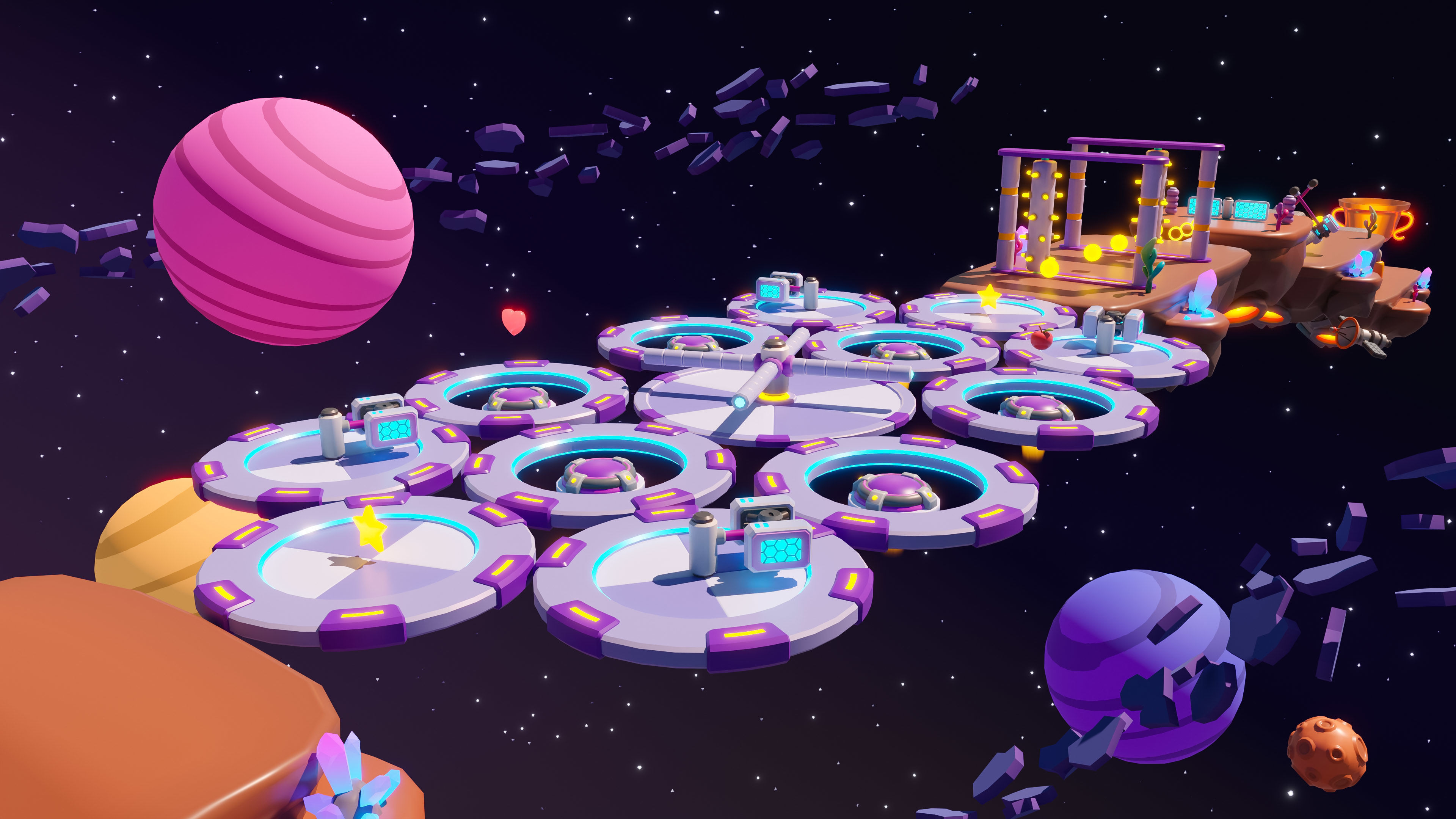 Platformer 11 Space Low-poly 3D model_22