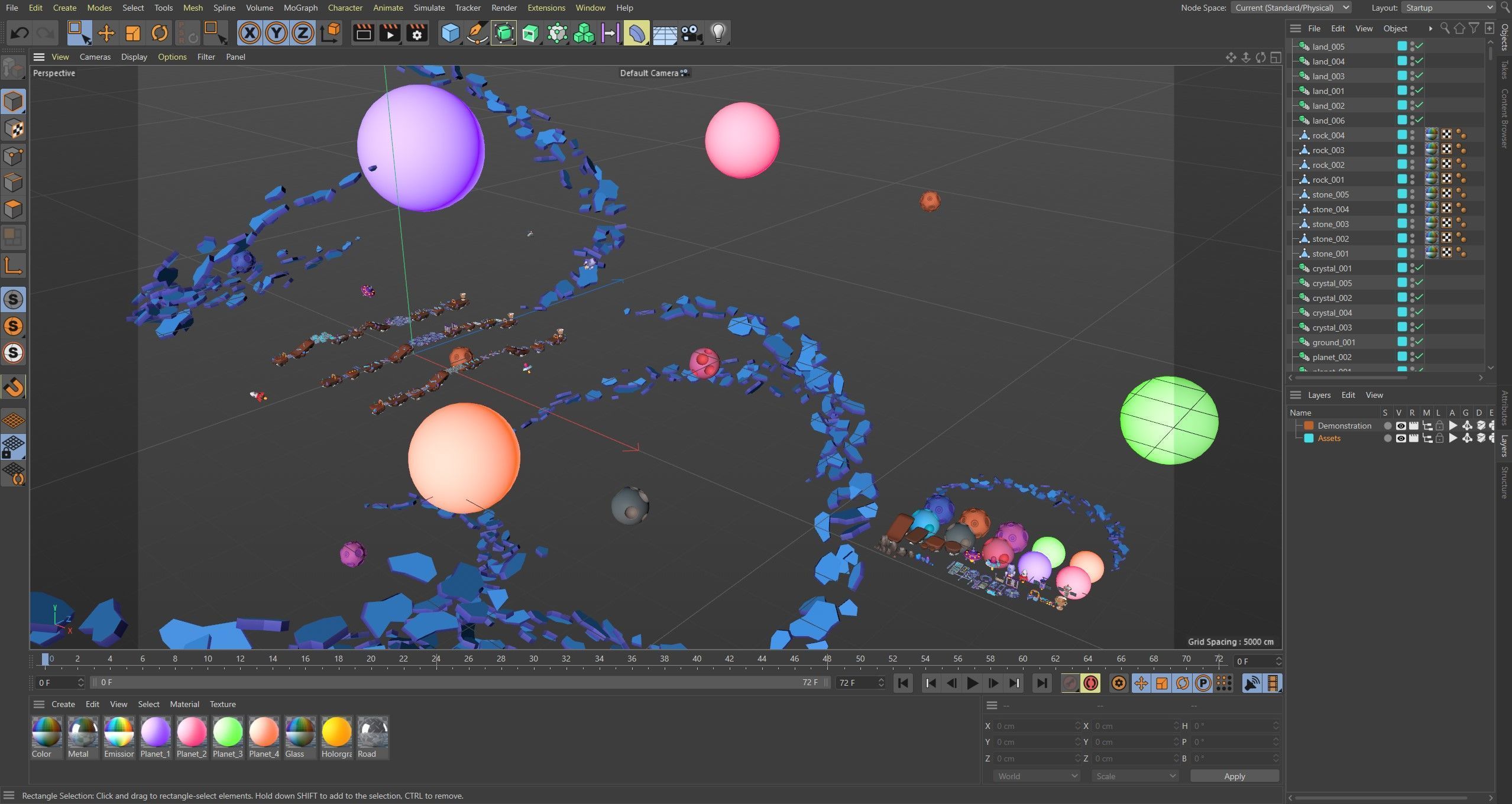 Platformer 11 Space Low-poly 3D model_42