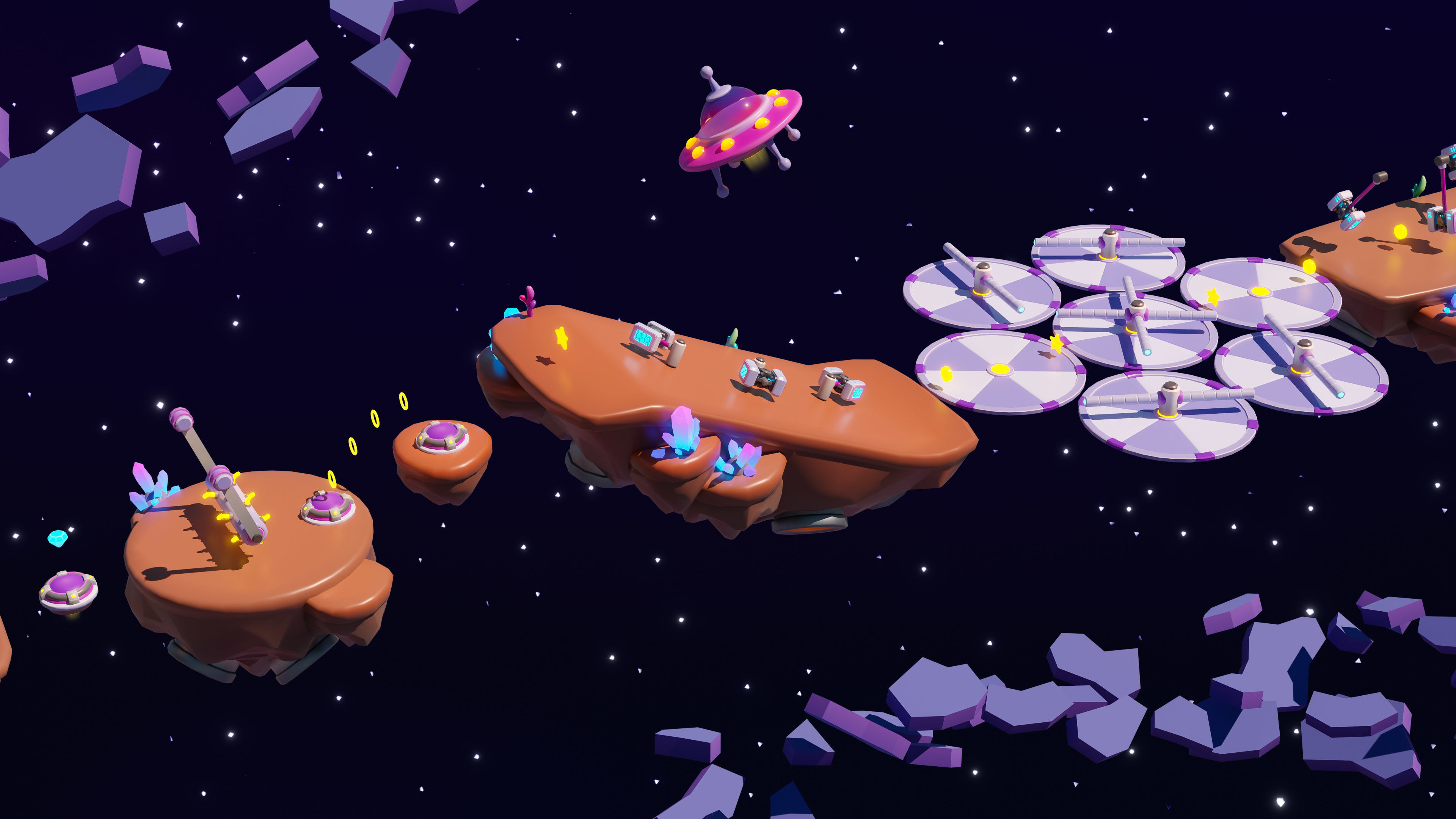 Platformer 11 Space Low-poly 3D model_10