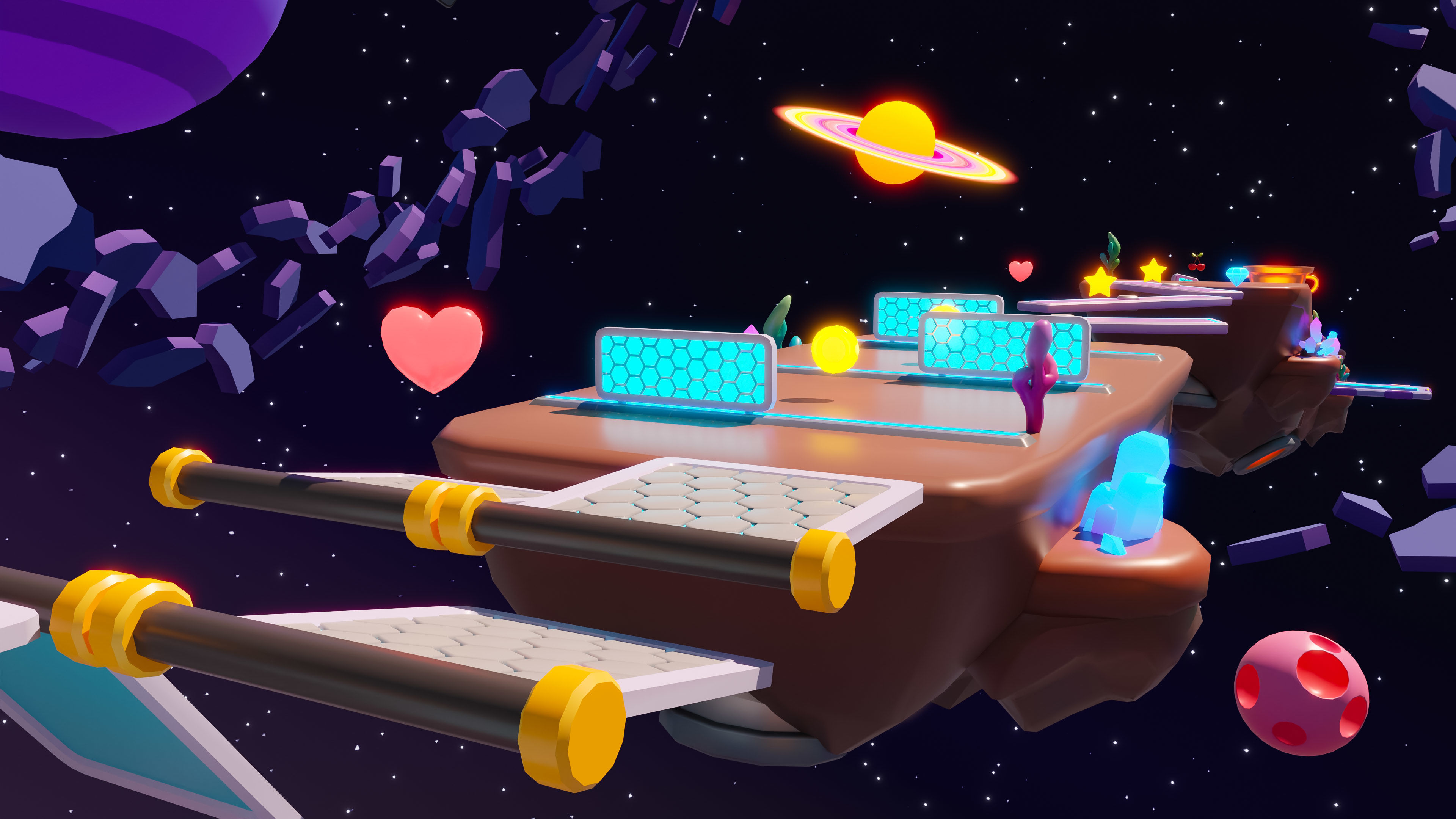 Platformer 11 Space Low-poly 3D model_32