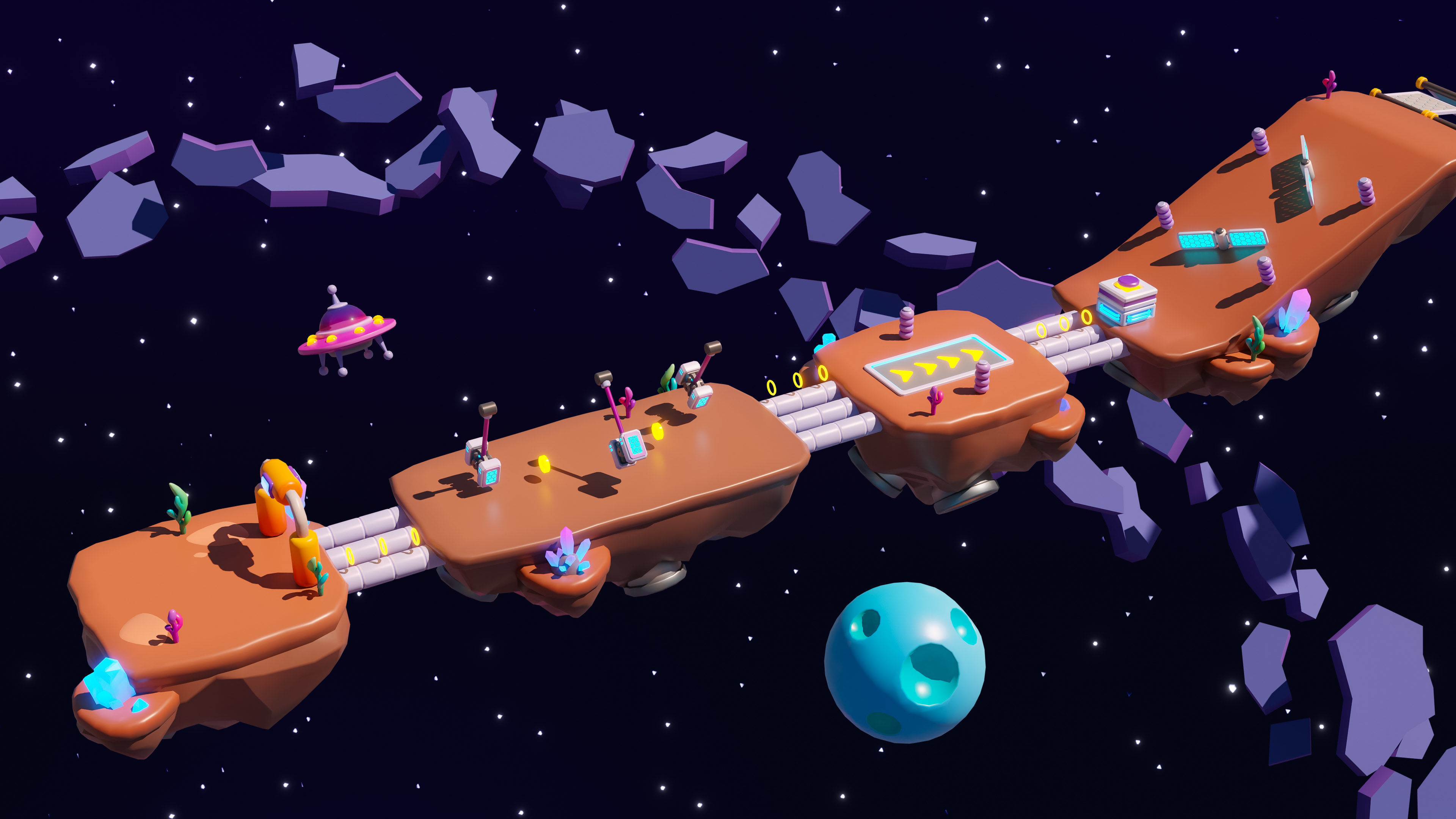 Platformer 11 Space Low-poly 3D model_26