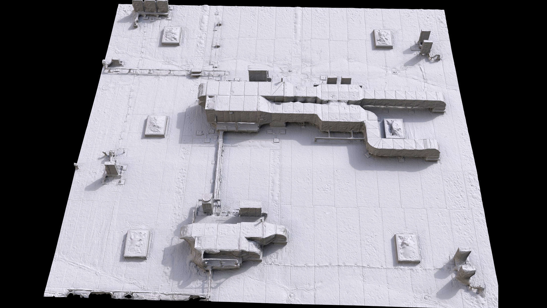 factory roof airvents systems part3 photogrammetry Low-poly 3D model_4