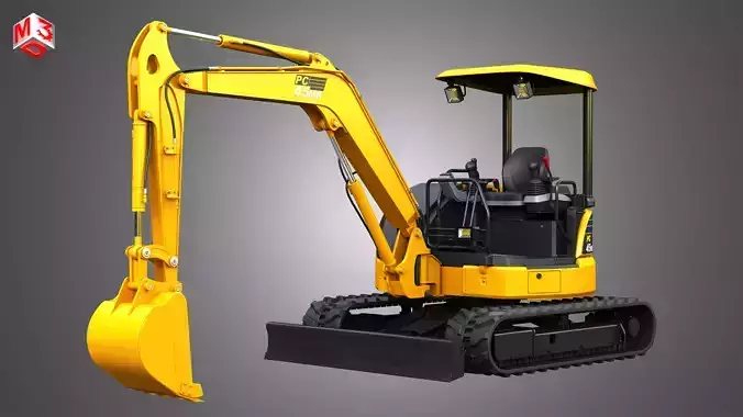 PC45MR-5 Small Hydraulic Excavator 3D model