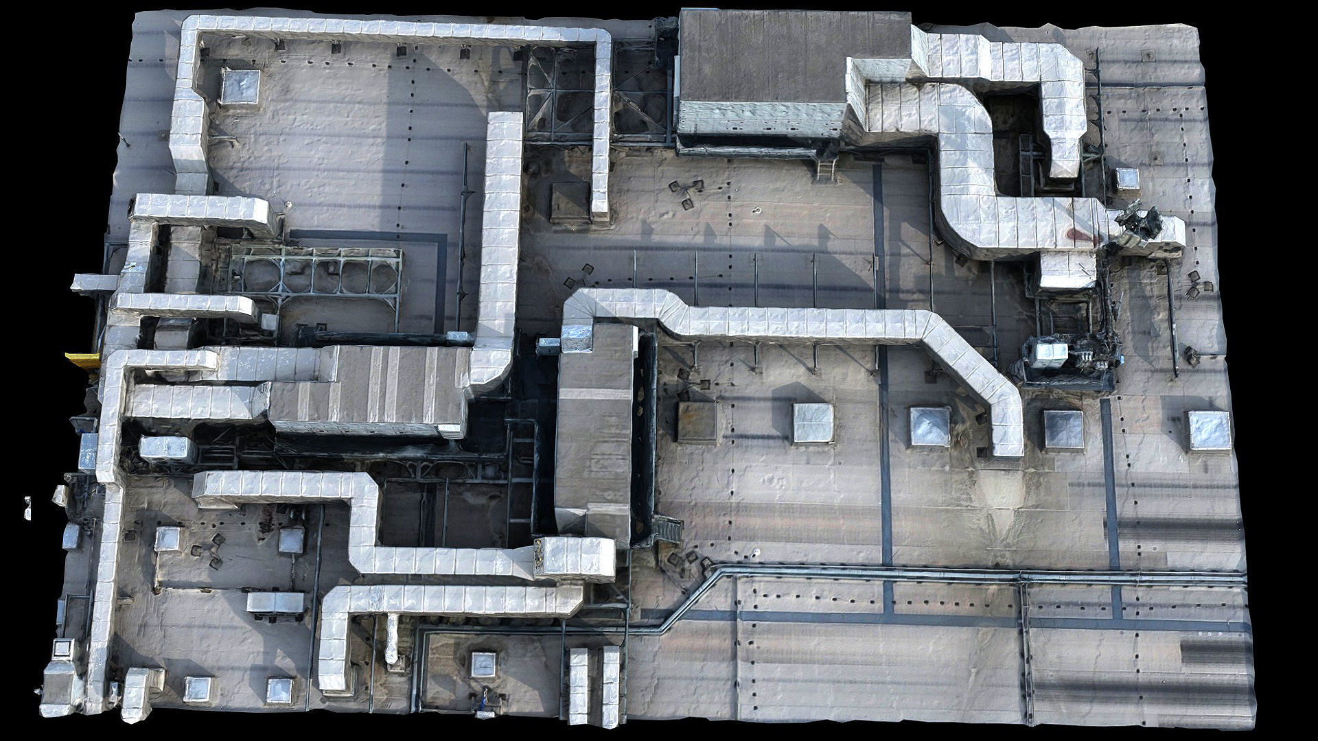 factory roof airvents systems part4 photogrammetry Low-poly 3D model_1