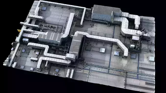 factory roof airvents systems part4 photogrammetry