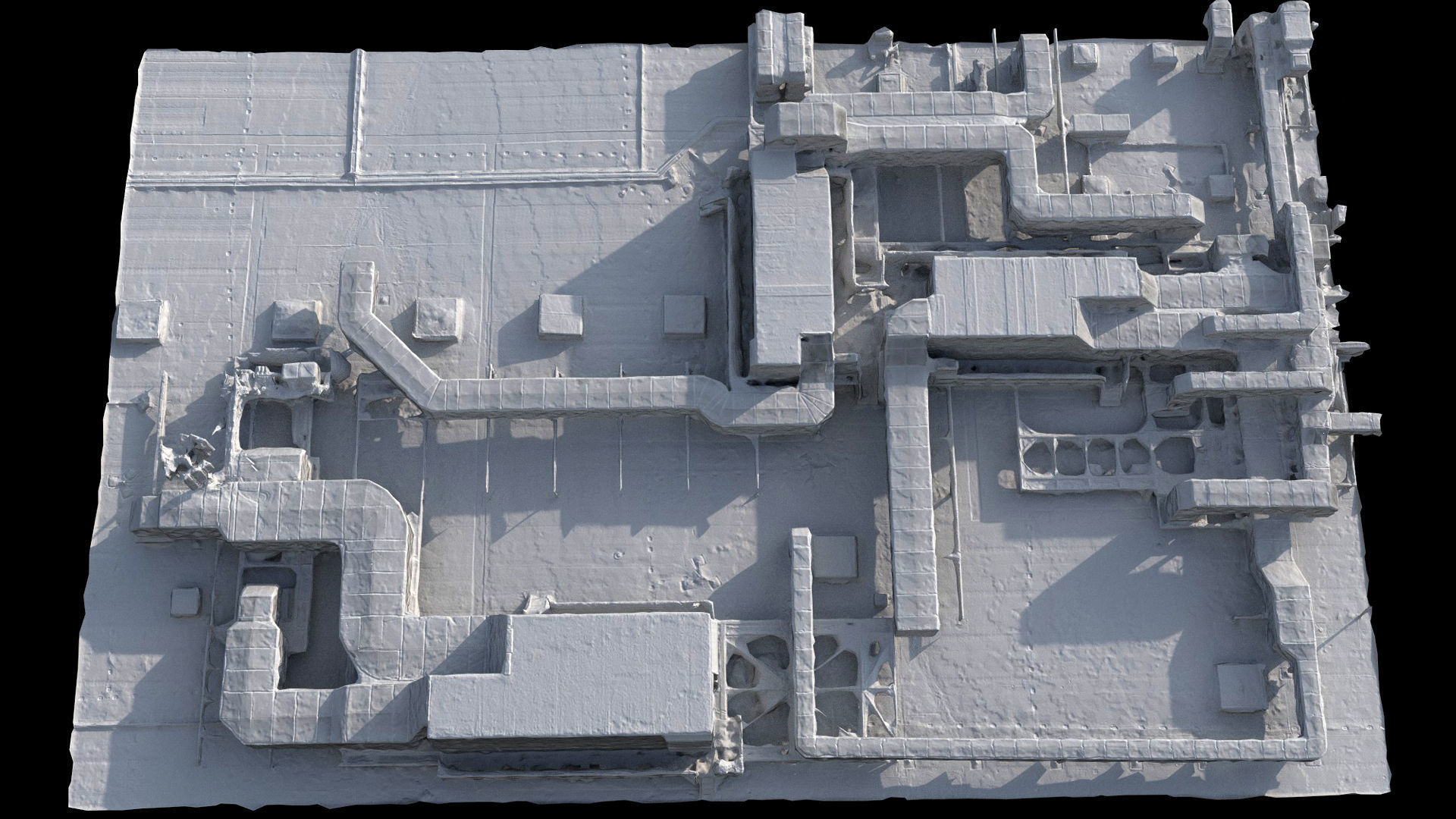 factory roof airvents systems part4 photogrammetry Low-poly 3D model_5