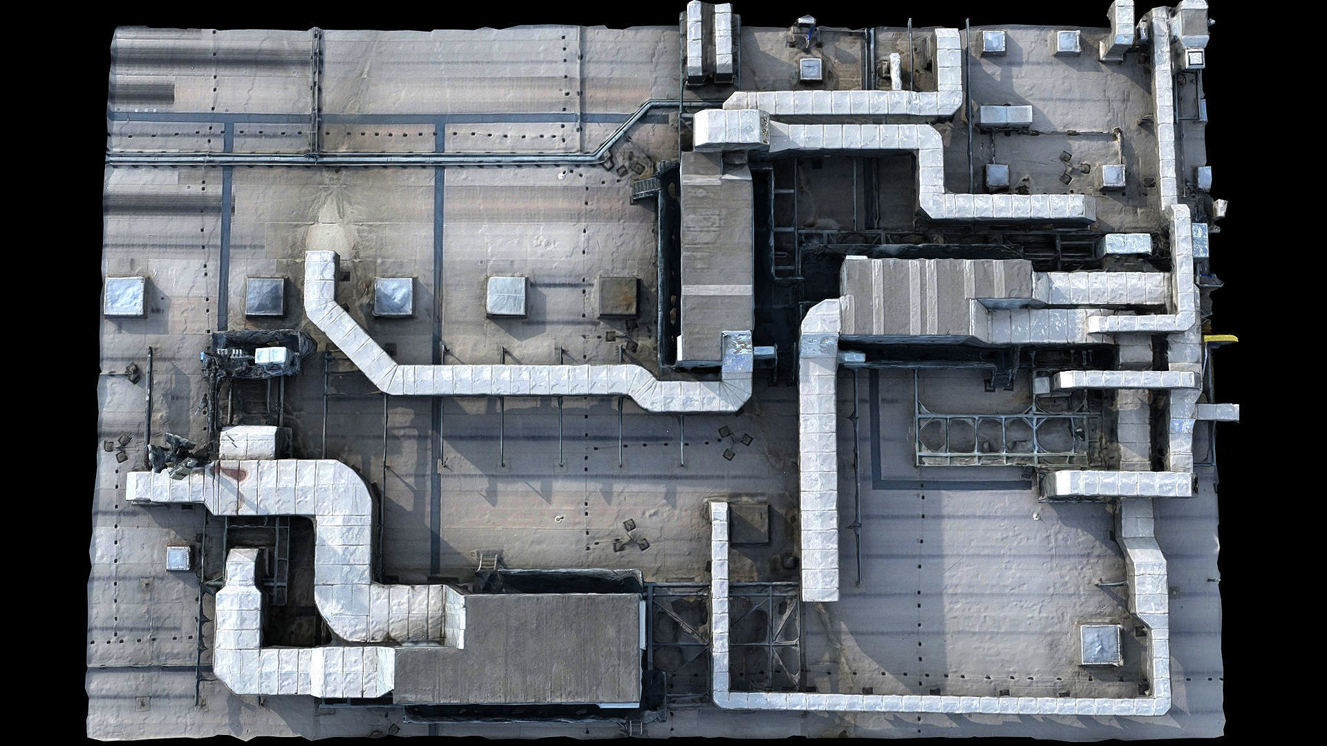 factory roof airvents systems part4 photogrammetry Low-poly 3D model_2