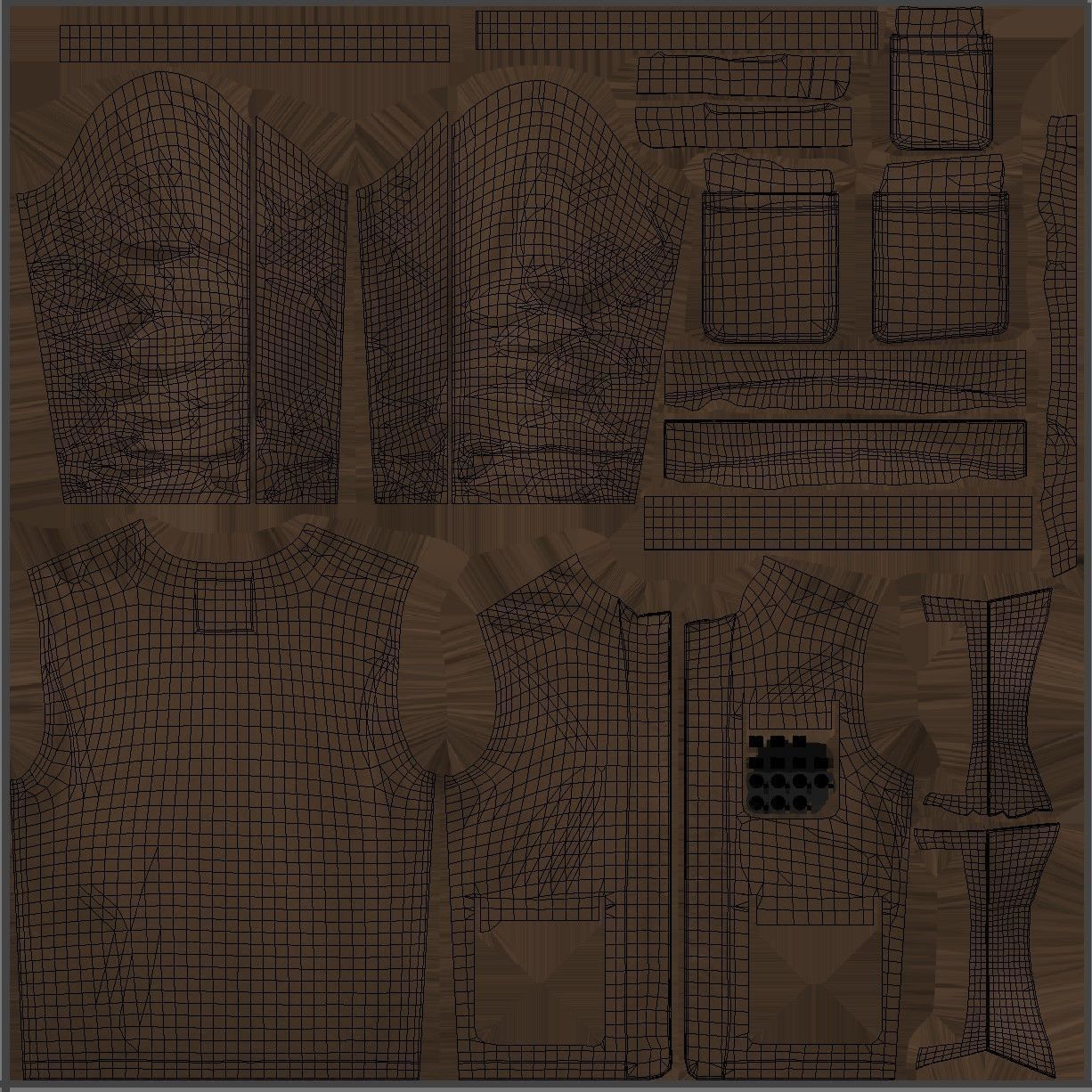 Overshirt 50 - All MH Bodies and UE5 Skeletons - Rigged Low-poly 3D model_20