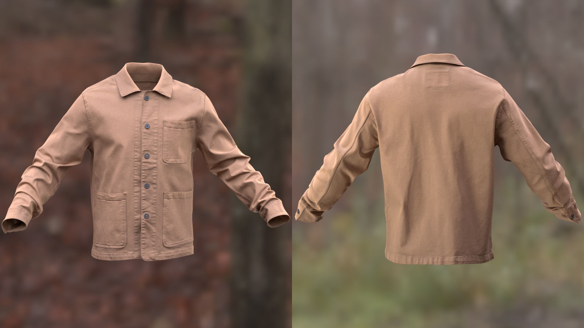 Overshirt 50 - All MH Bodies and UE5 Skeletons - Rigged Low-poly 3D model_7