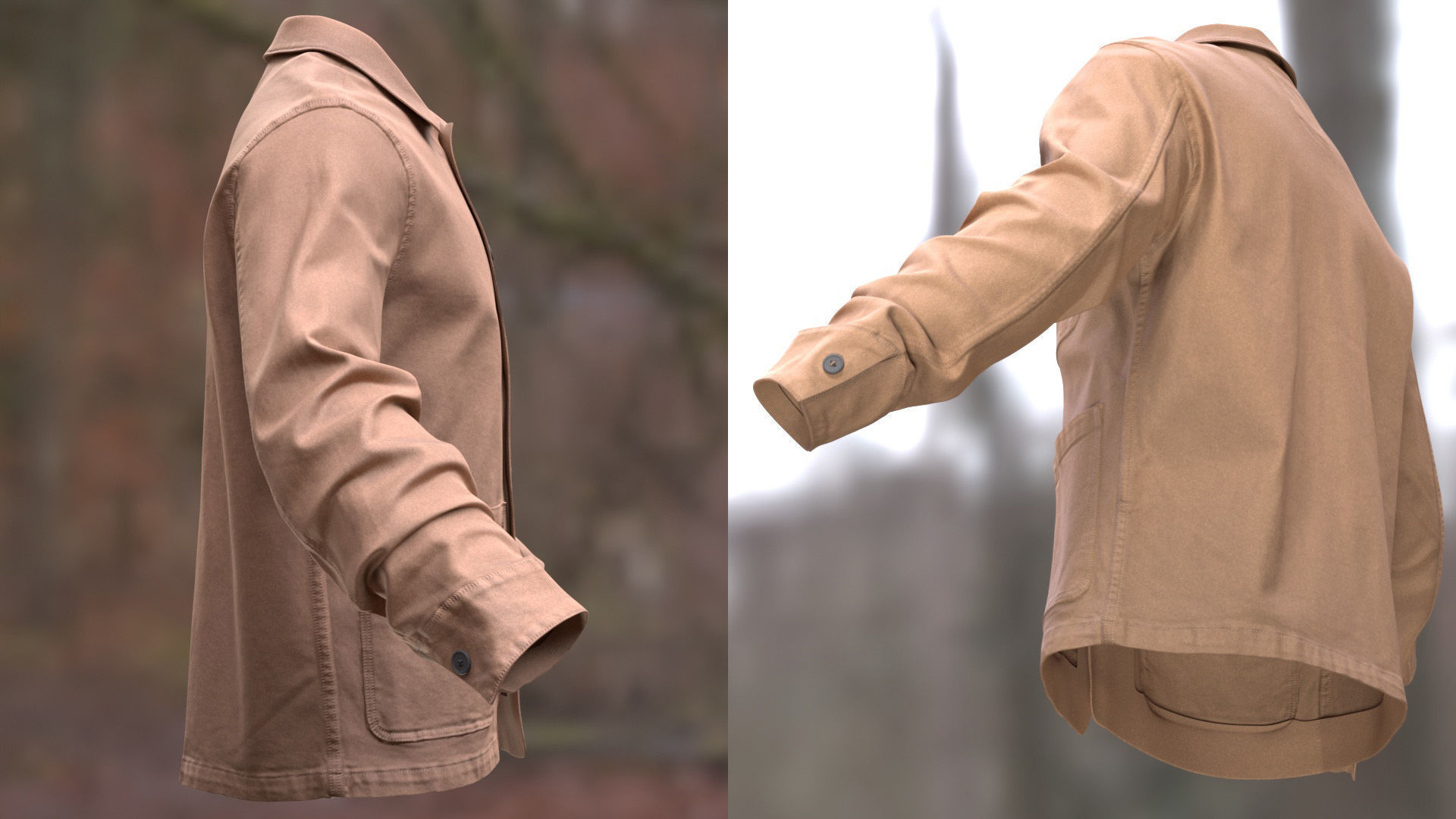 Overshirt 50 - All MH Bodies and UE5 Skeletons - Rigged Low-poly 3D model_8