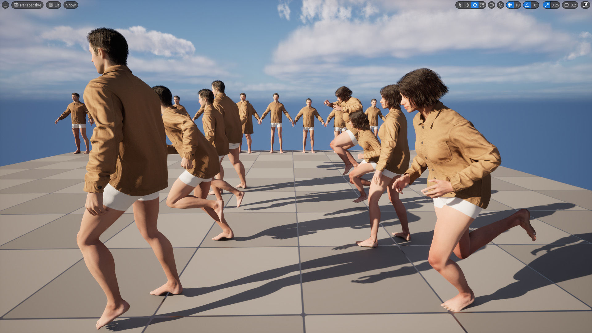 Overshirt 50 - All MH Bodies and UE5 Skeletons - Rigged Low-poly 3D model_16