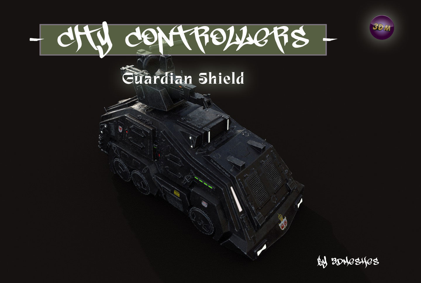 CITY CONTROLLERS - Guardian Shield - PBR lowpoly Low-poly 3D model_17
