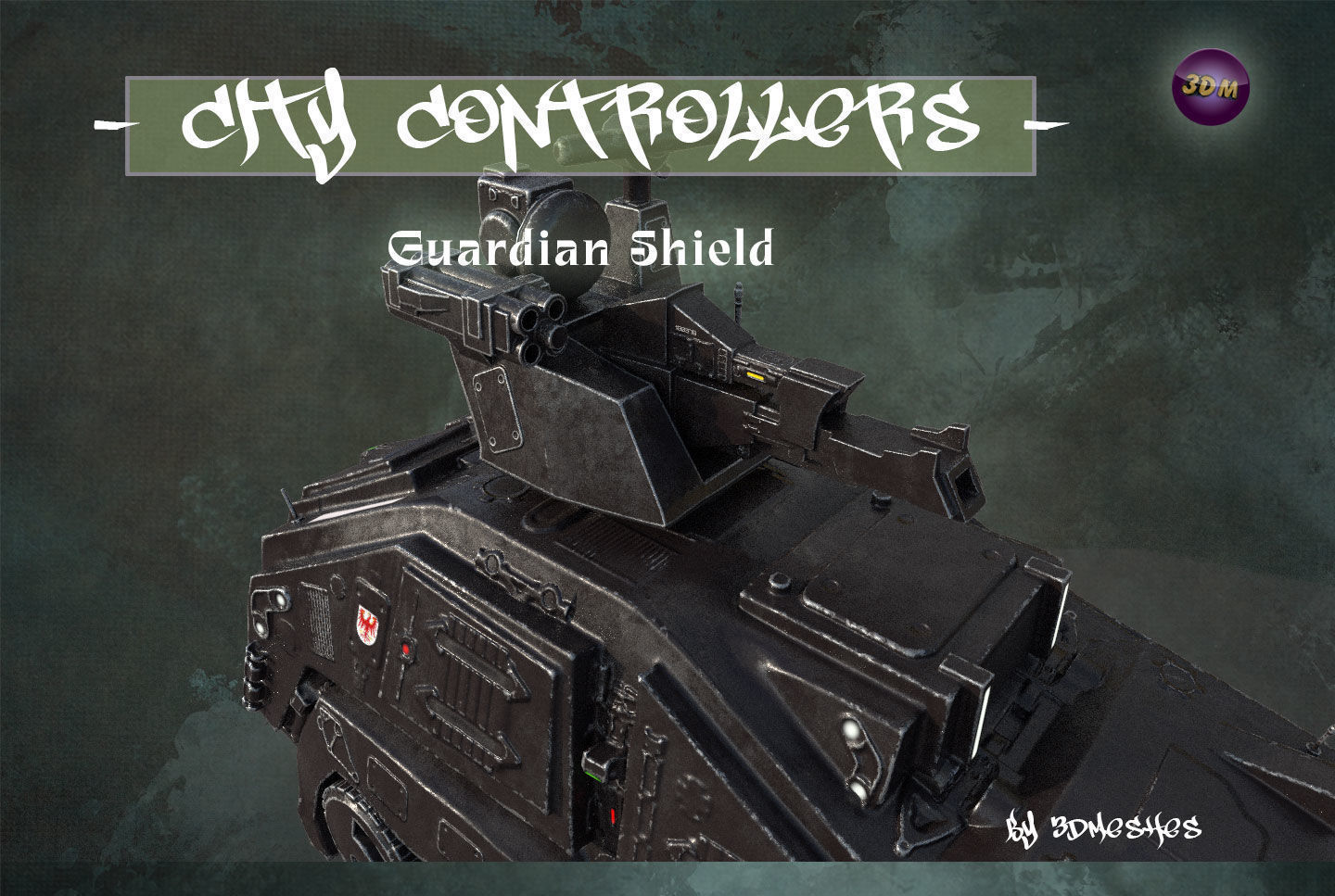 CITY CONTROLLERS - Guardian Shield - PBR lowpoly Low-poly 3D model_39