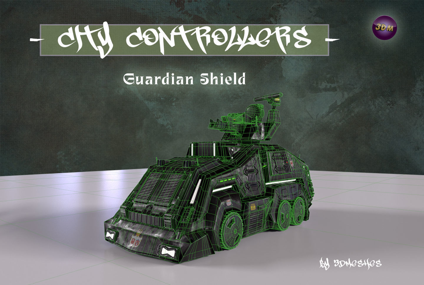 CITY CONTROLLERS - Guardian Shield - PBR lowpoly Low-poly 3D model_21