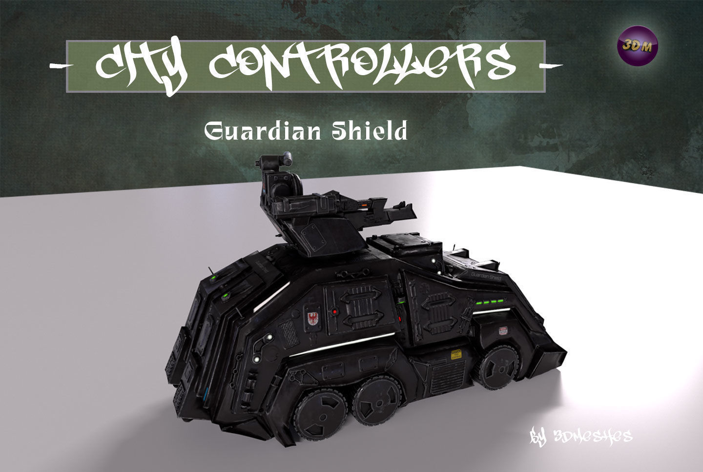 CITY CONTROLLERS - Guardian Shield - PBR lowpoly Low-poly 3D model_25