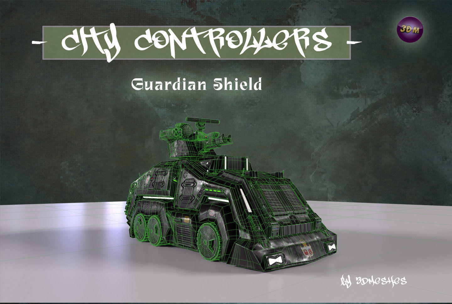 CITY CONTROLLERS - Guardian Shield - PBR lowpoly Low-poly 3D model_28