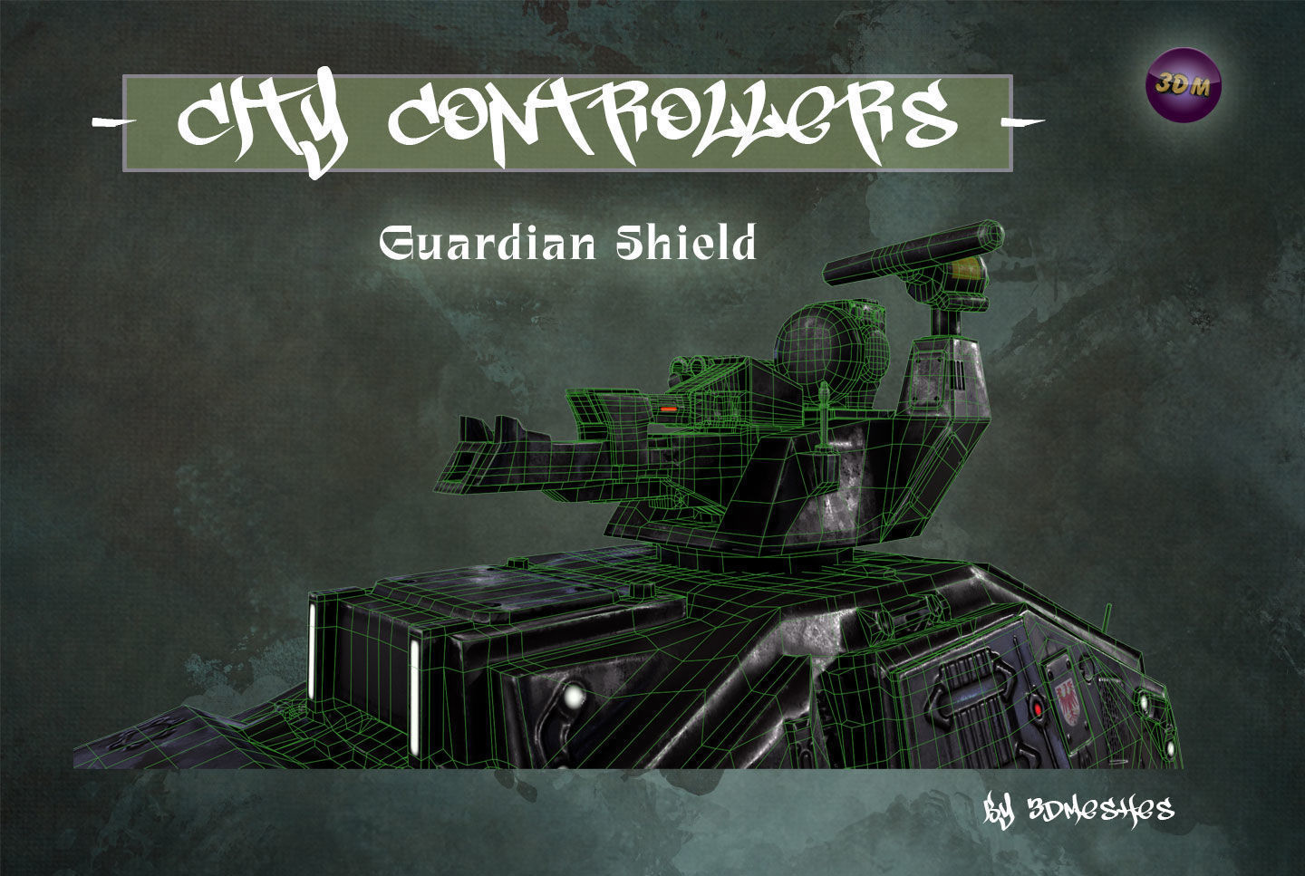 CITY CONTROLLERS - Guardian Shield - PBR lowpoly Low-poly 3D model_31