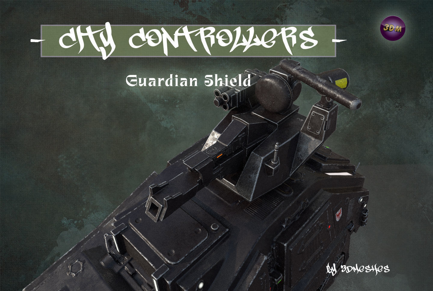 CITY CONTROLLERS - Guardian Shield - PBR lowpoly Low-poly 3D model_40