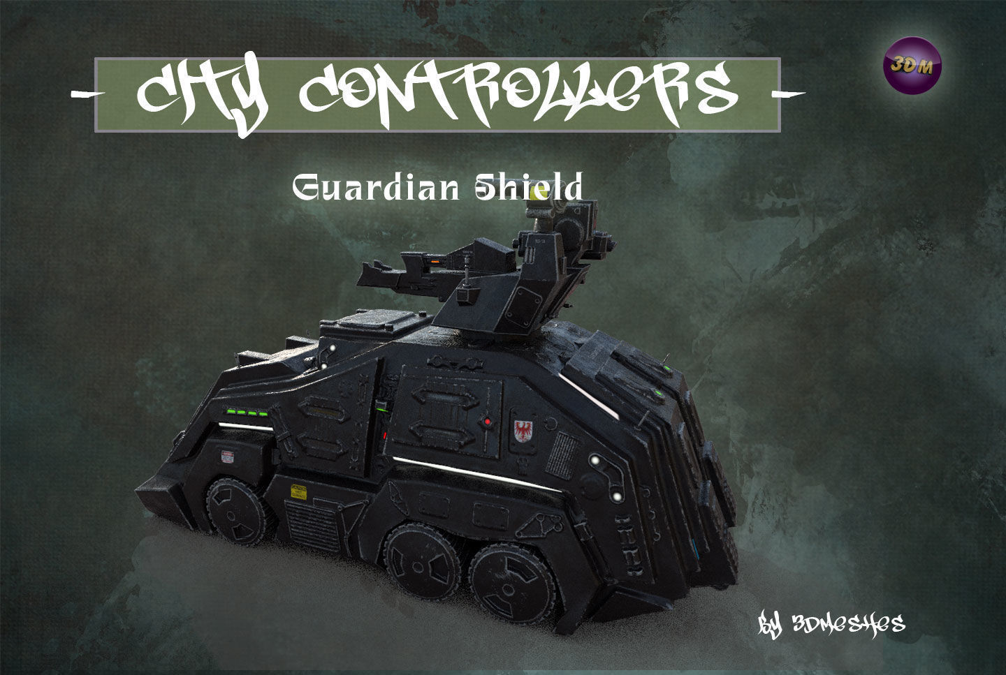 CITY CONTROLLERS - Guardian Shield - PBR lowpoly Low-poly 3D model_41