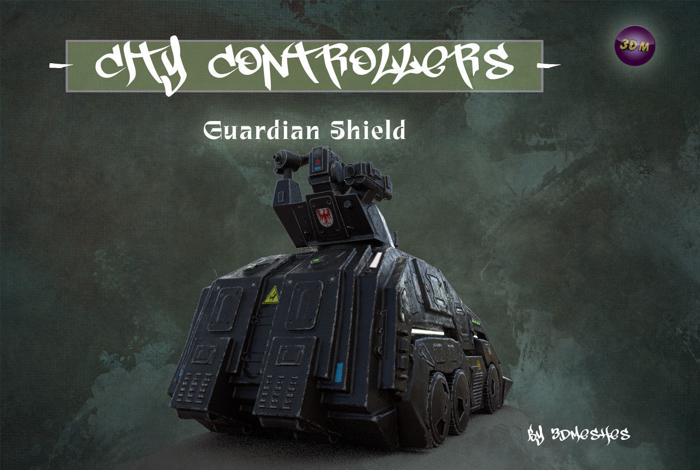 CITY CONTROLLERS - Guardian Shield - PBR lowpoly Low-poly 3D model_24