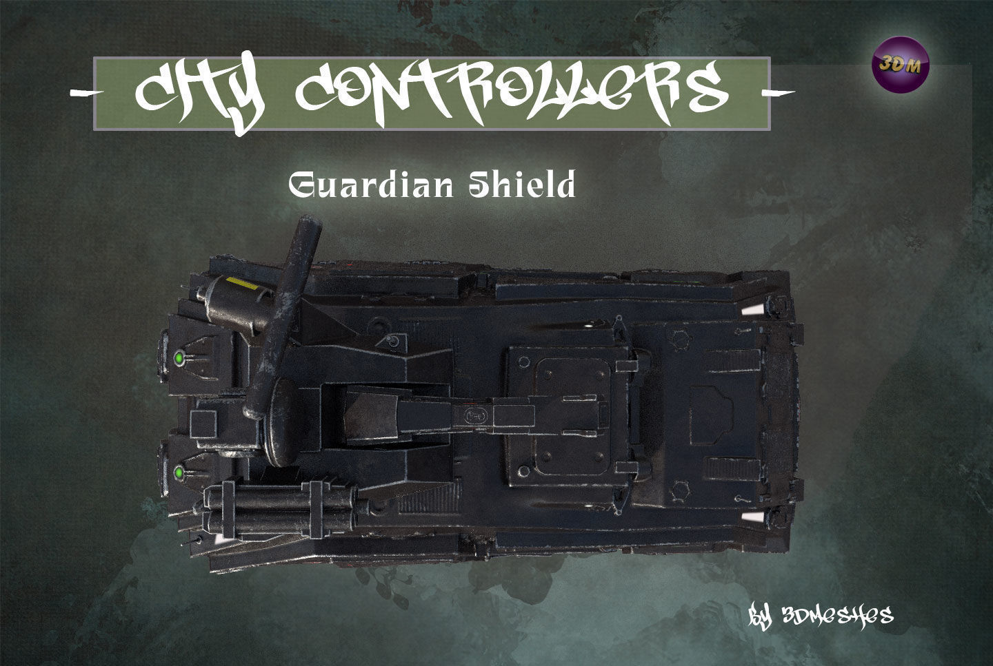 CITY CONTROLLERS - Guardian Shield - PBR lowpoly Low-poly 3D model_35