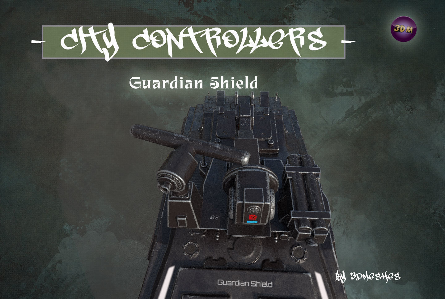 CITY CONTROLLERS - Guardian Shield - PBR lowpoly Low-poly 3D model_10