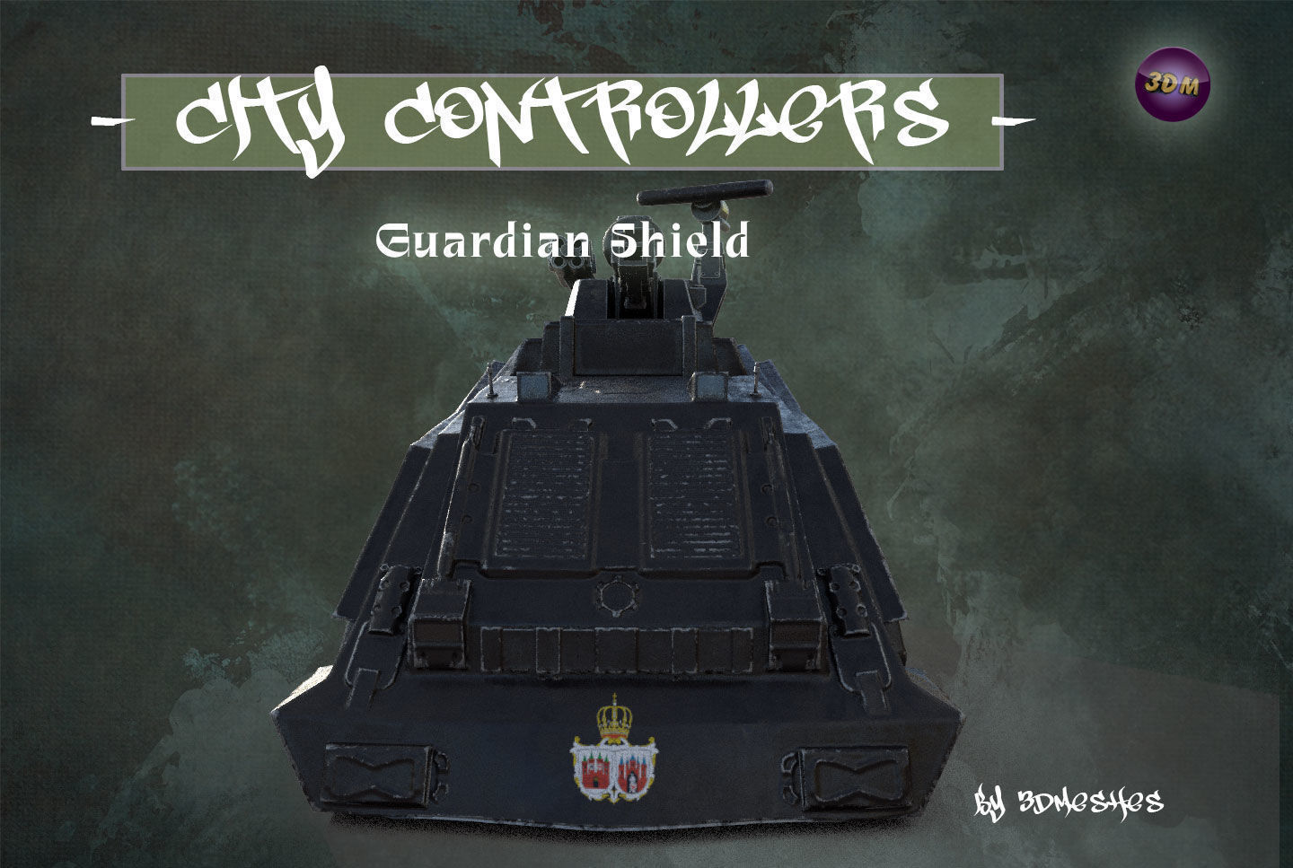 CITY CONTROLLERS - Guardian Shield - PBR lowpoly Low-poly 3D model_7
