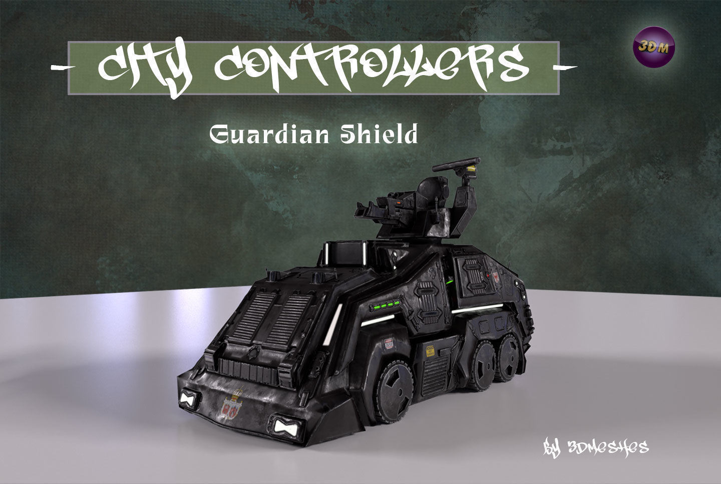 CITY CONTROLLERS - Guardian Shield - PBR lowpoly Low-poly 3D model_20