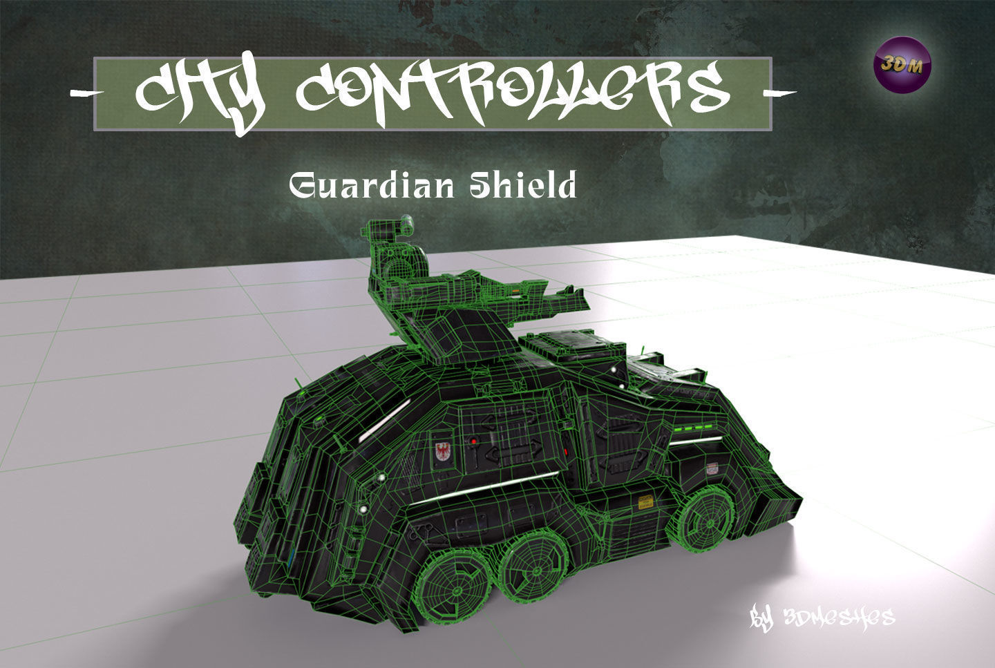 CITY CONTROLLERS - Guardian Shield - PBR lowpoly Low-poly 3D model_26