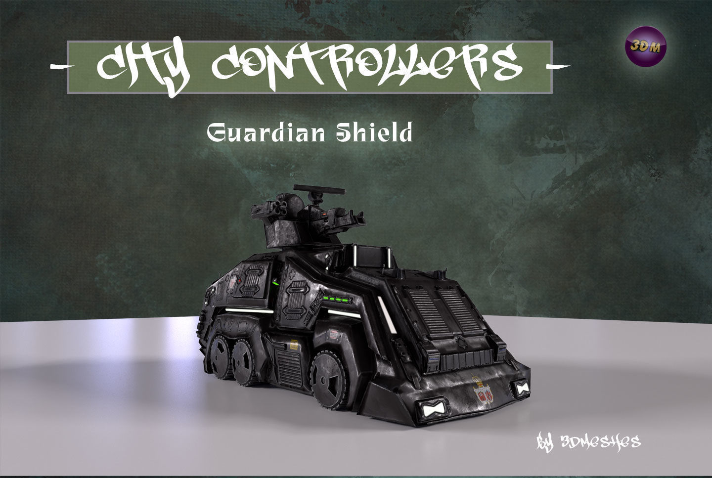 CITY CONTROLLERS - Guardian Shield - PBR lowpoly Low-poly 3D model_27