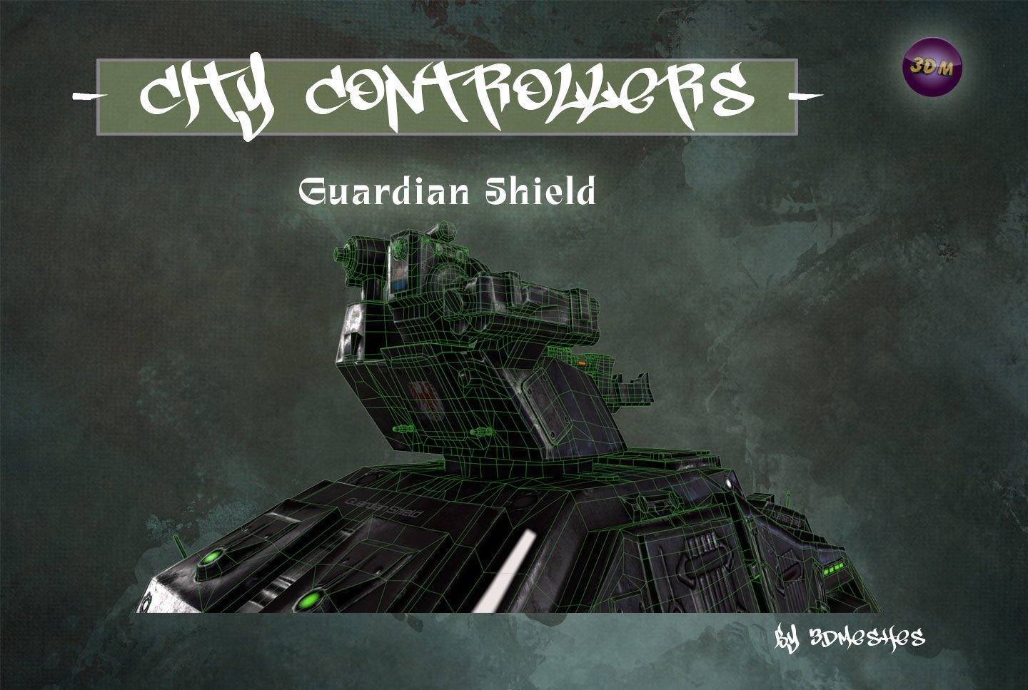 CITY CONTROLLERS - Guardian Shield - PBR lowpoly Low-poly 3D model_33